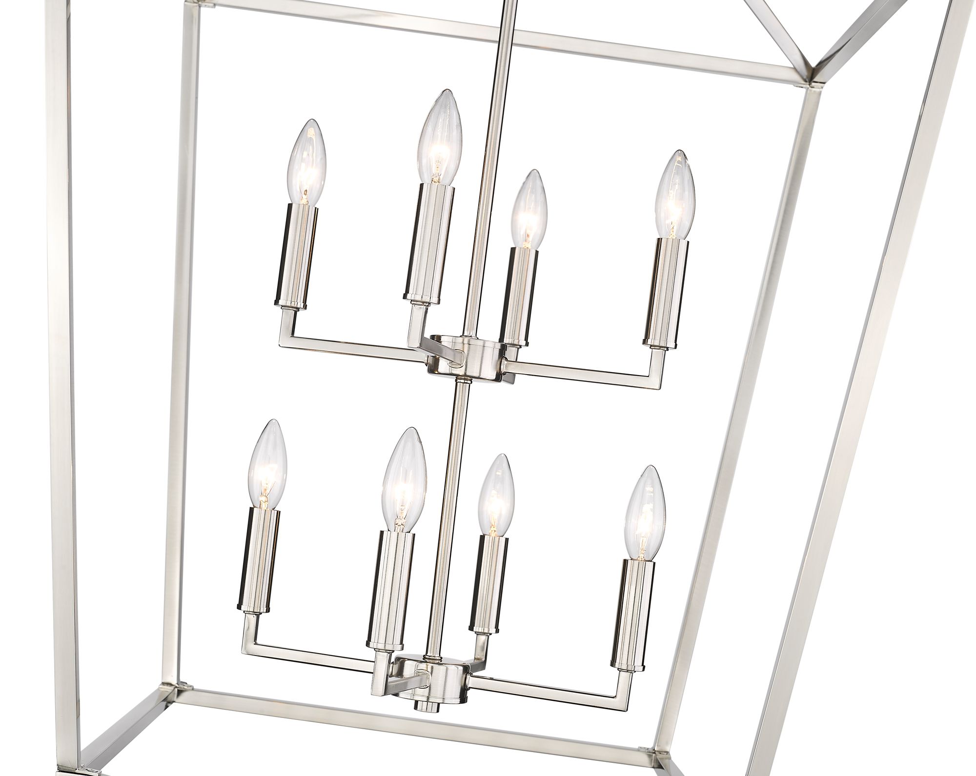 Image 3 Millennium Corona 8-Light 24" Satin Nickel Pendant more views