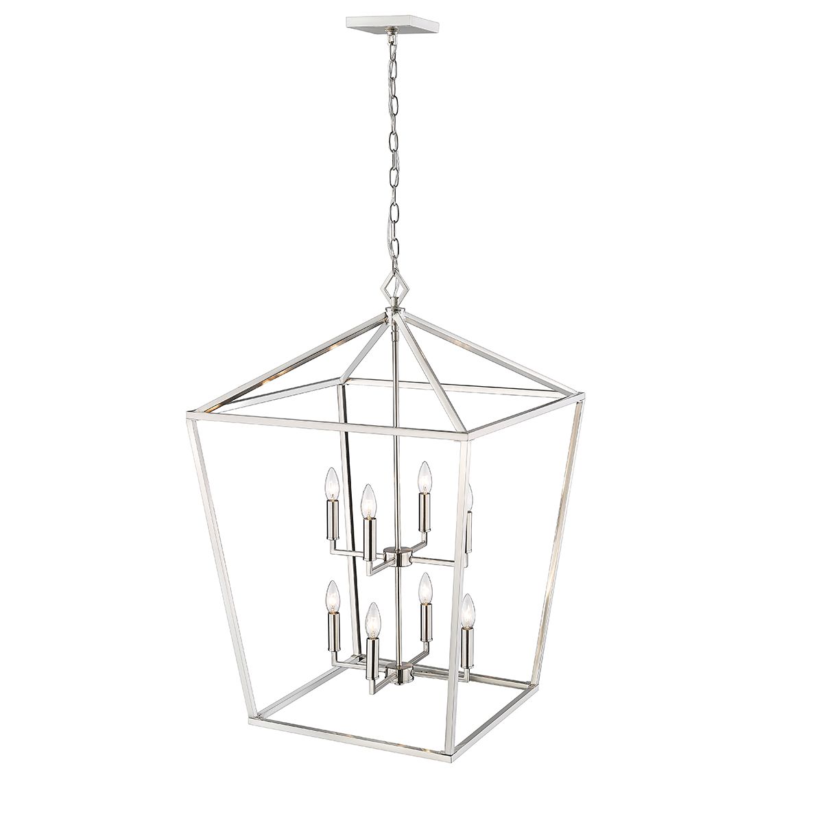 Image 4 Millennium Corona 8-Light 24" Satin Nickel Pendant more views