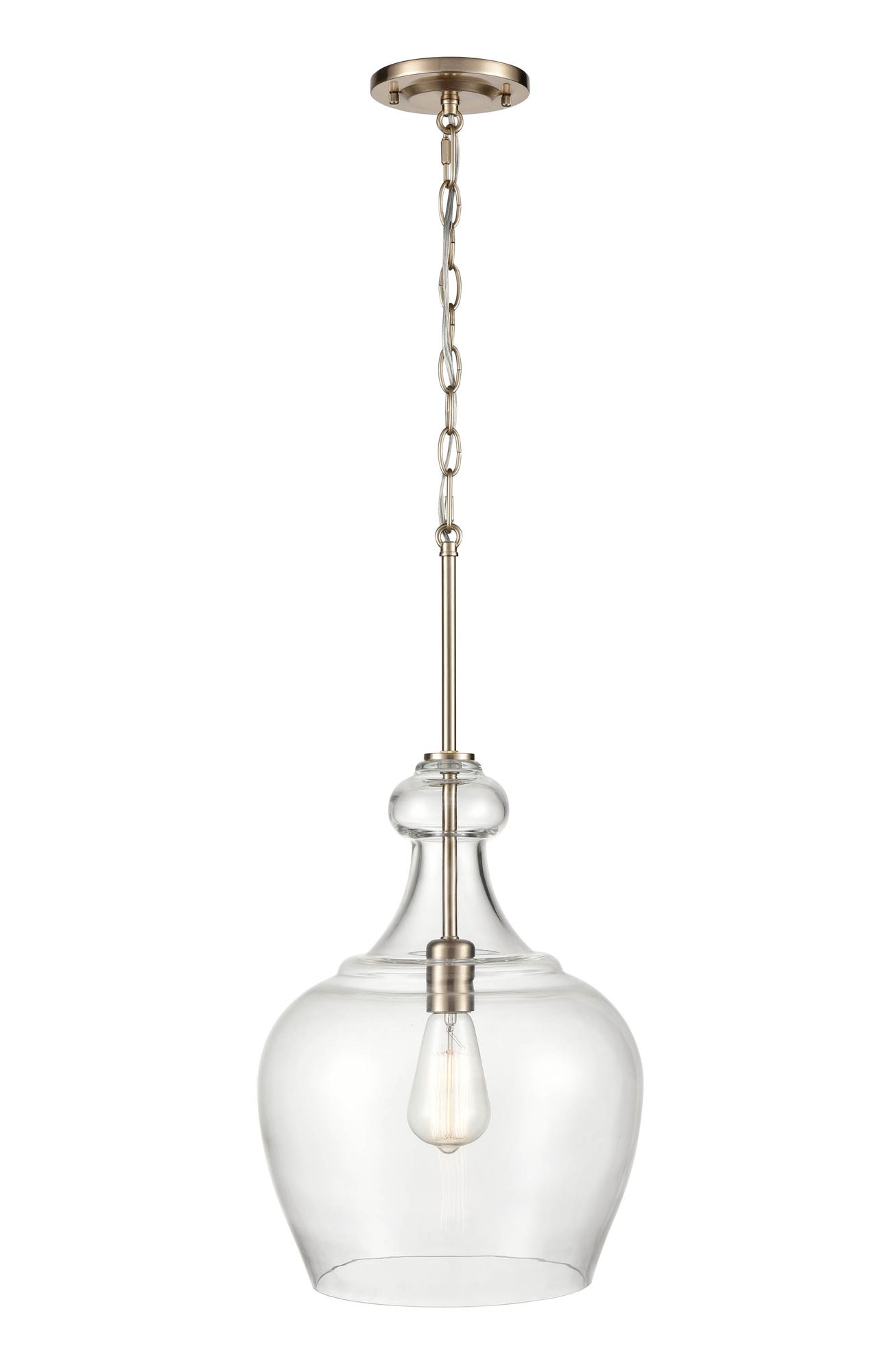 Image 4 Millennium Corra 1-Light 11.75" Modern Gold Pendant with Glass Shade more views