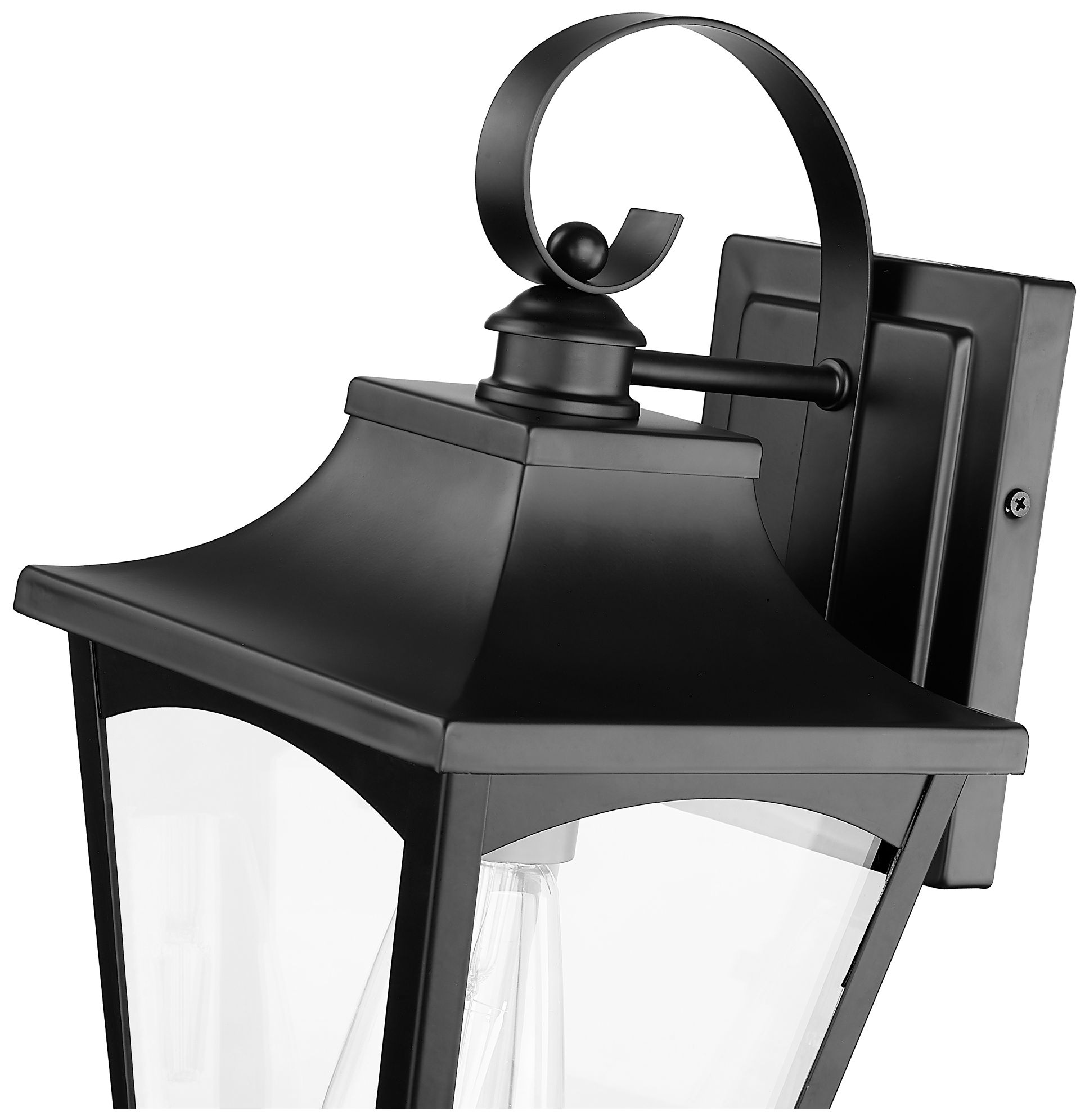 Millennium Curry 1-Light Powder Coated Black Outdoor Wall Sconce