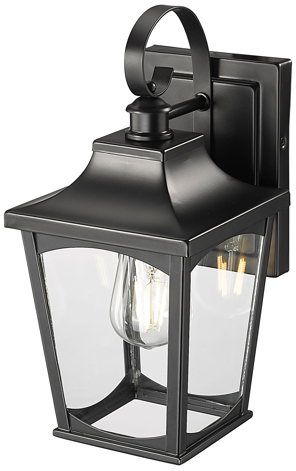 Image 4 Millennium Curry 12.62" Powder Coated Black Outdoor Wall Sconce more views