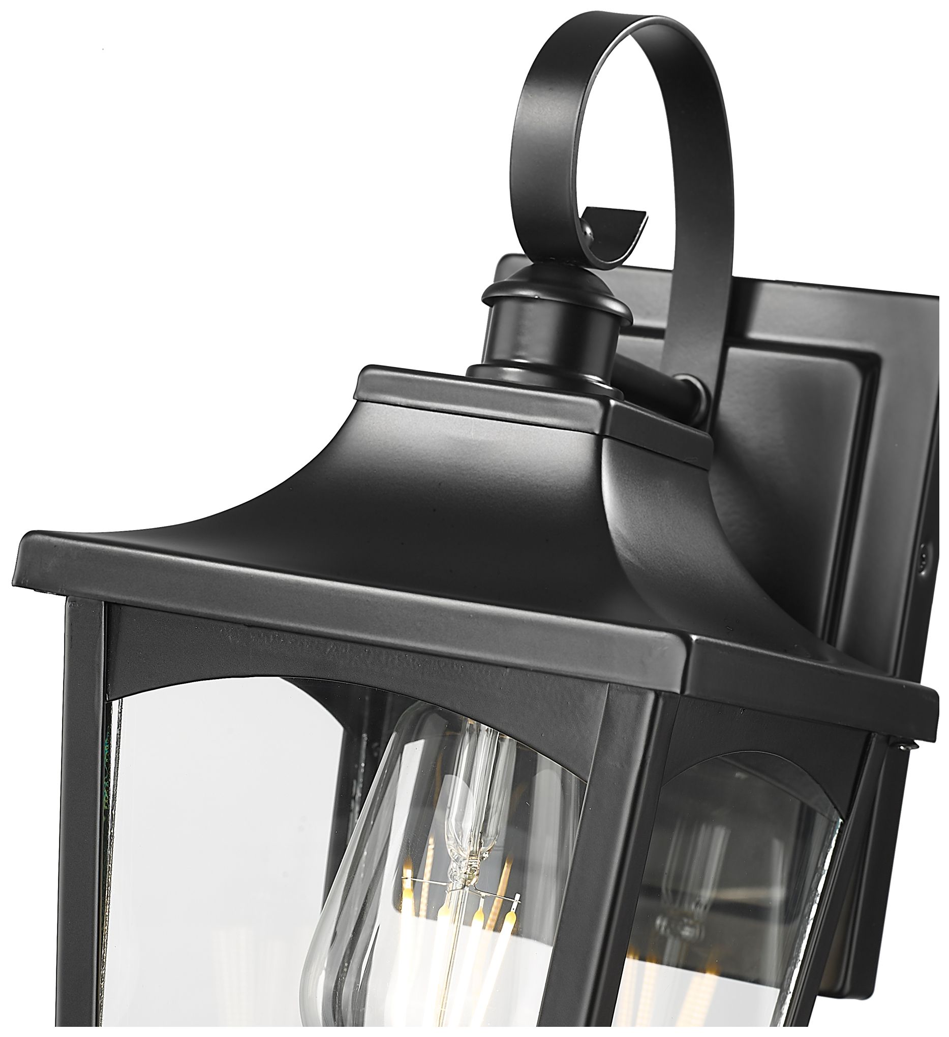 Image 5 Millennium Curry 12.62" Powder Coated Black Outdoor Wall Sconce more views