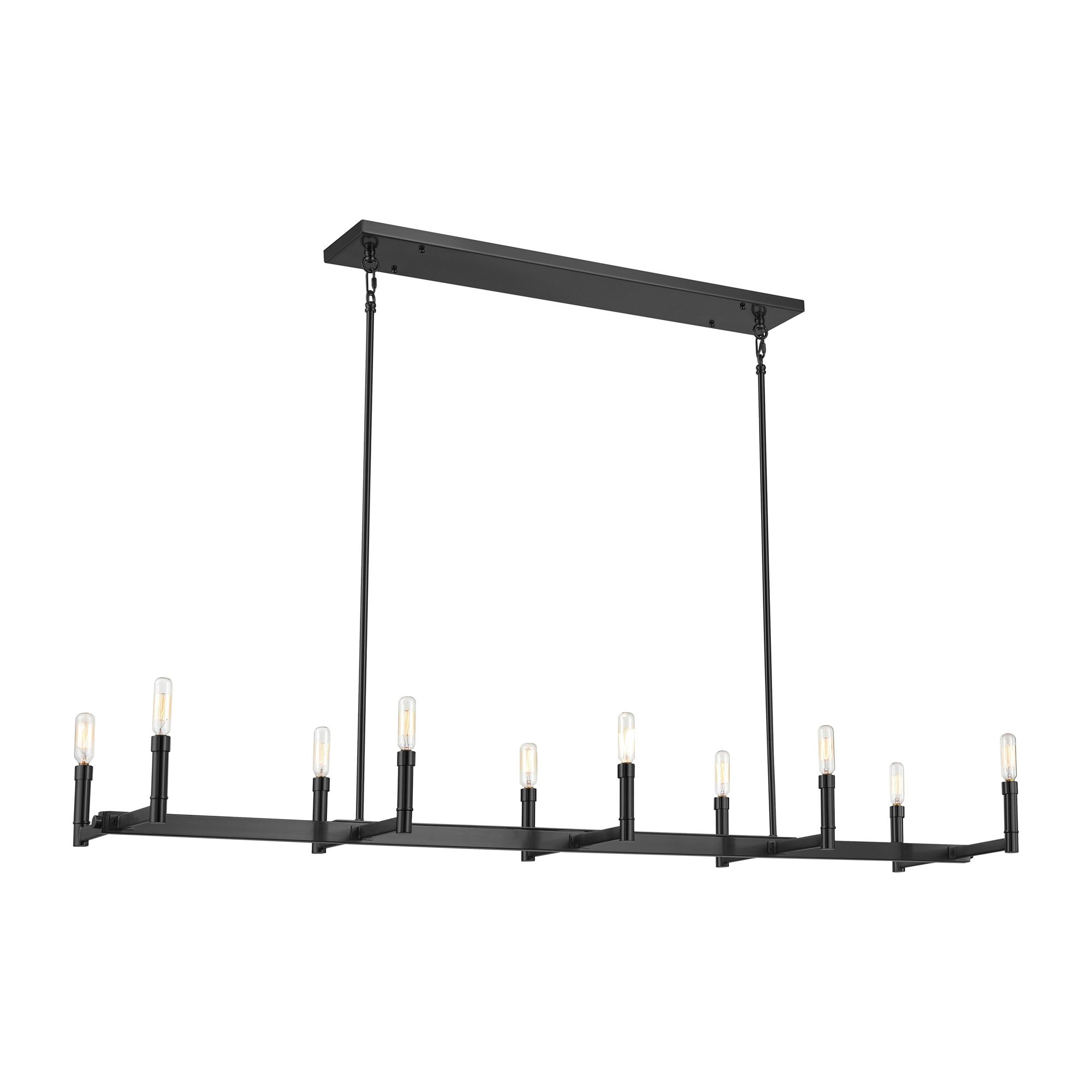 Image 4 Millennium Daxley 10-Light 59.75" Matte Black Chandelier more views