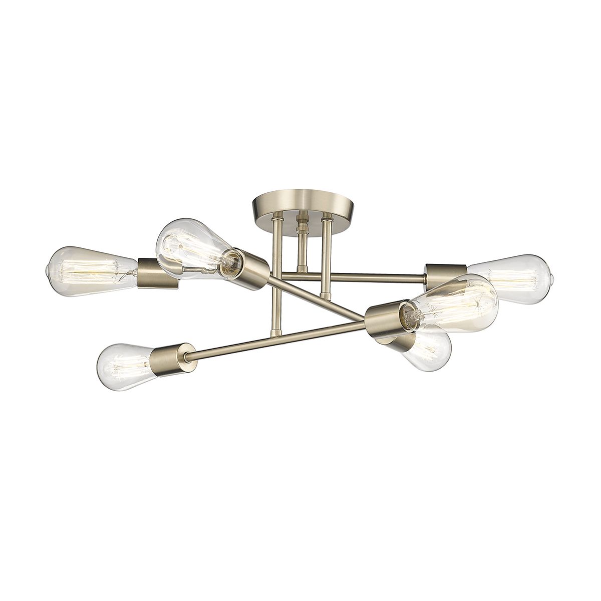 Thumbnail4 of Millennium Decco 6 Light Semi-Flush Ceiling Mount in Modern Gold more views