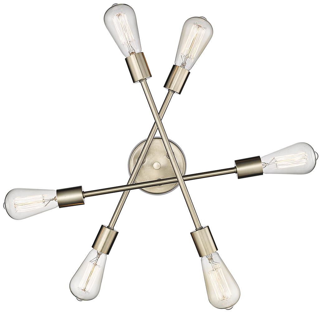 Millennium Decco 6 Light Semi-Flush Ceiling Mount in Modern Gold