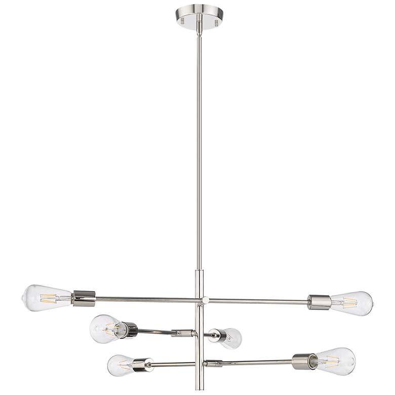 Image 1 Millennium Decco Chandelier Ceiling Light Polished Nickel