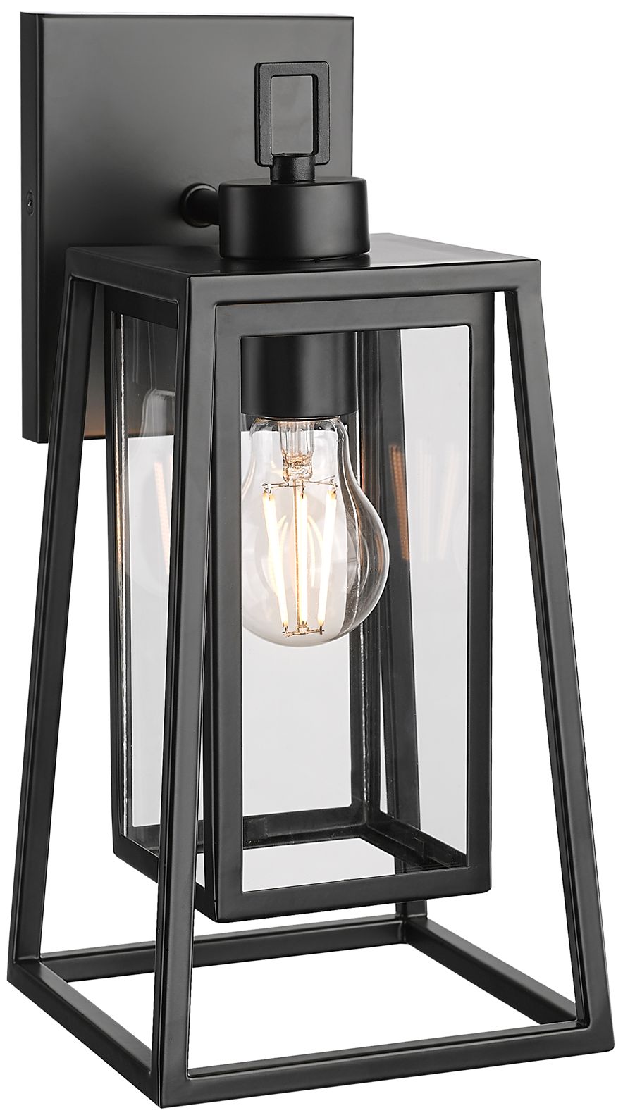 Thumbnail1 of Millennium Denzell 1-Light 13.5" Powder Coated Black Outdoor Wall Sconce