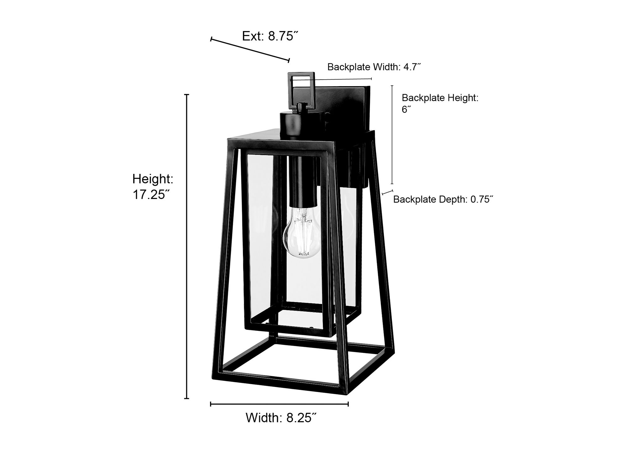 Image 7 Millennium Denzell 1-Light 17.25" Powder Coated Black Outdoor Wall Sconce more views