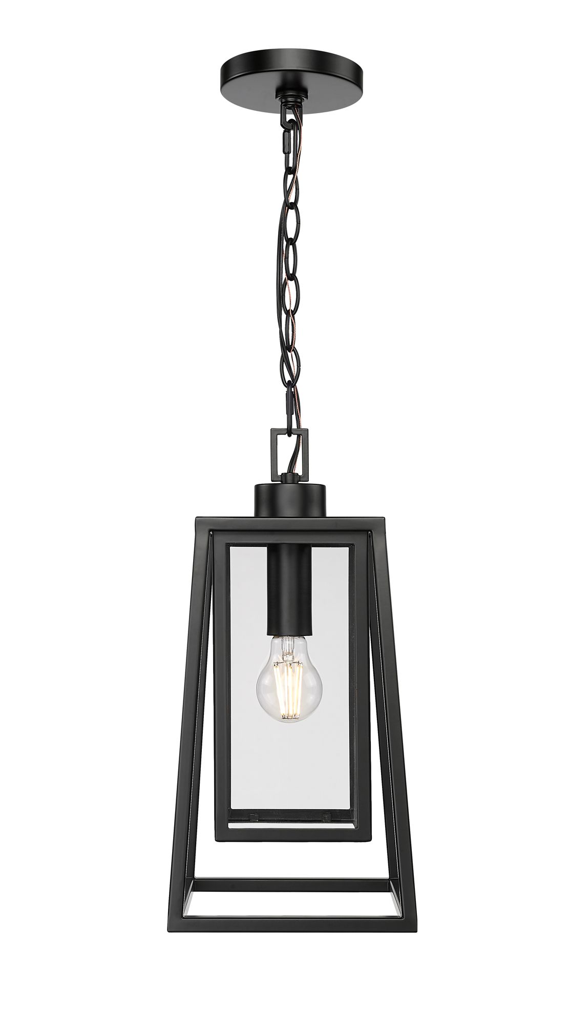 Image 2 Millennium Denzell 1-Light 17" Powder Coated Black Outdoor Hanging Lantern more views