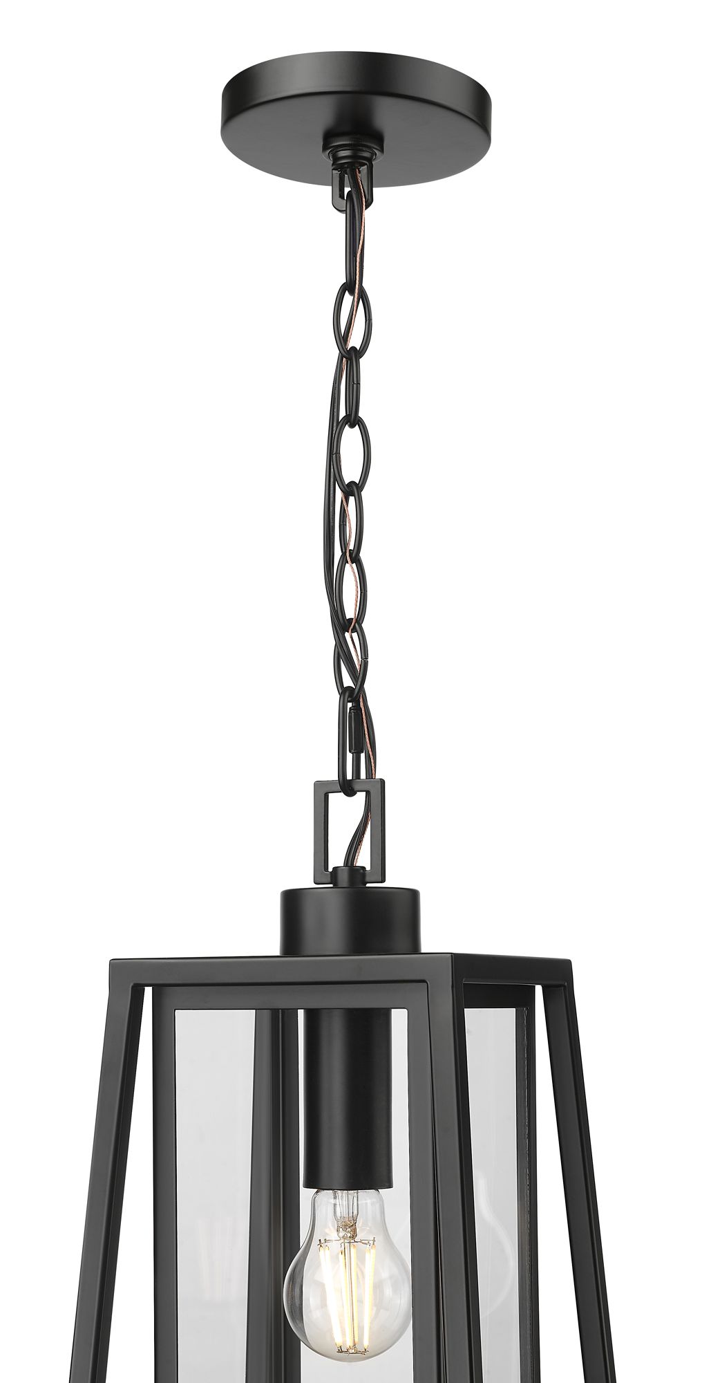 Image 4 Millennium Denzell 1-Light 17" Powder Coated Black Outdoor Hanging Lantern more views