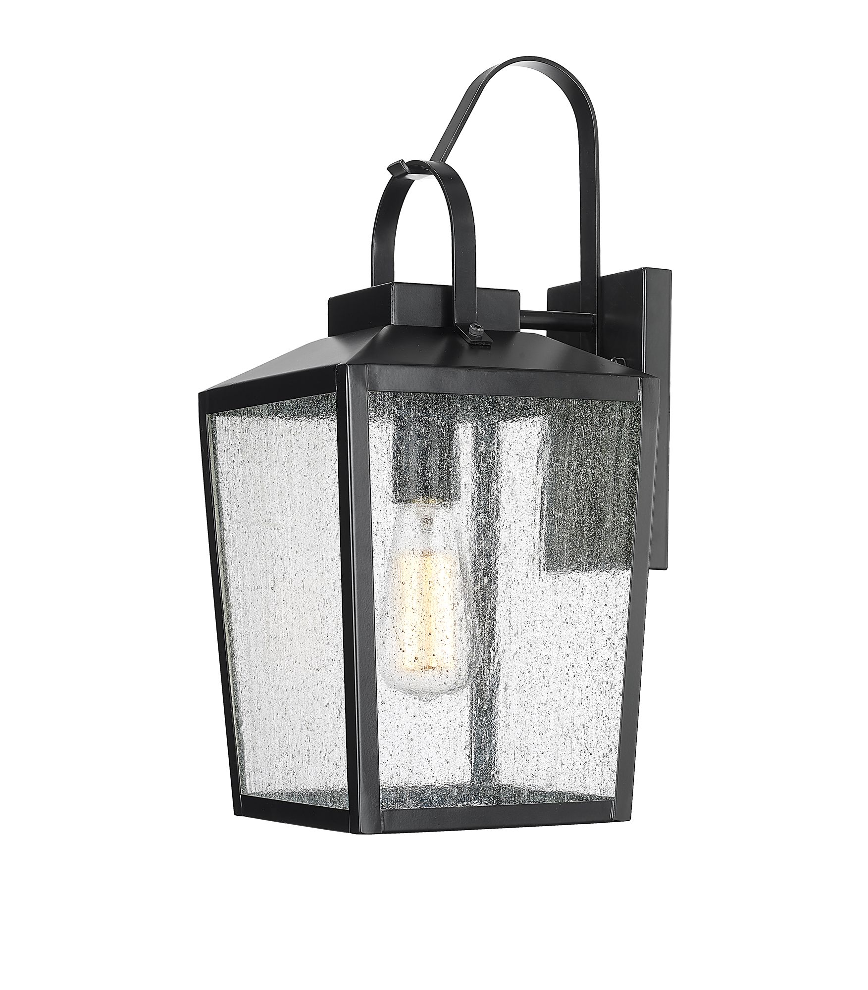 Image 2 Millennium Devens 1-Light 16" Powder Coated Black Outdoor Wall Sconce more views