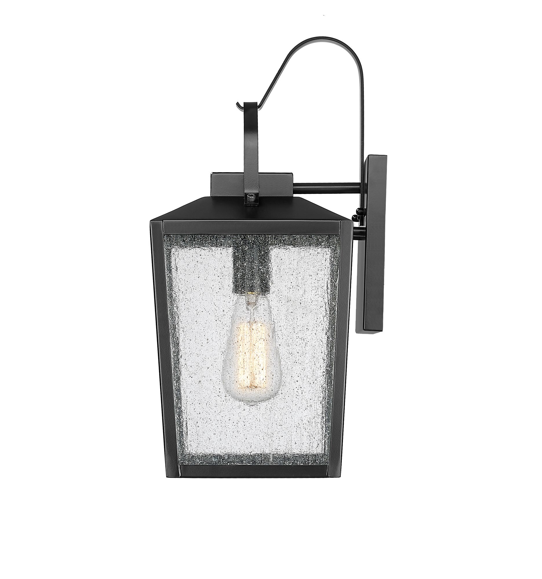 Image 4 Millennium Devens 1-Light 16" Powder Coated Black Outdoor Wall Sconce more views