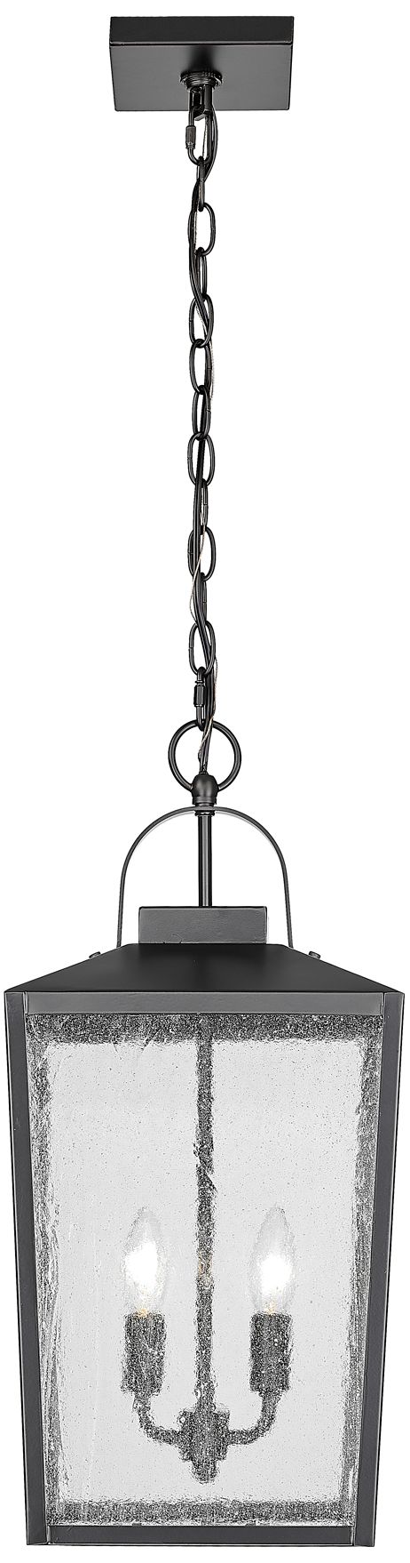 Millennium Devens 2-Light 22" Powder Coated Black Outdoor Hanging Lantern