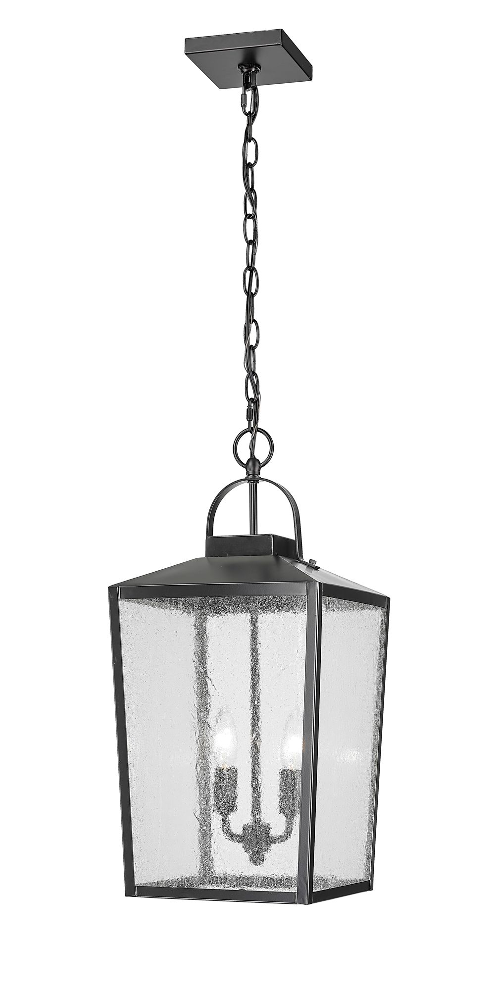 Image 2 Millennium Devens 2-Light 22" Powder Coated Black Outdoor Hanging Lantern more views
