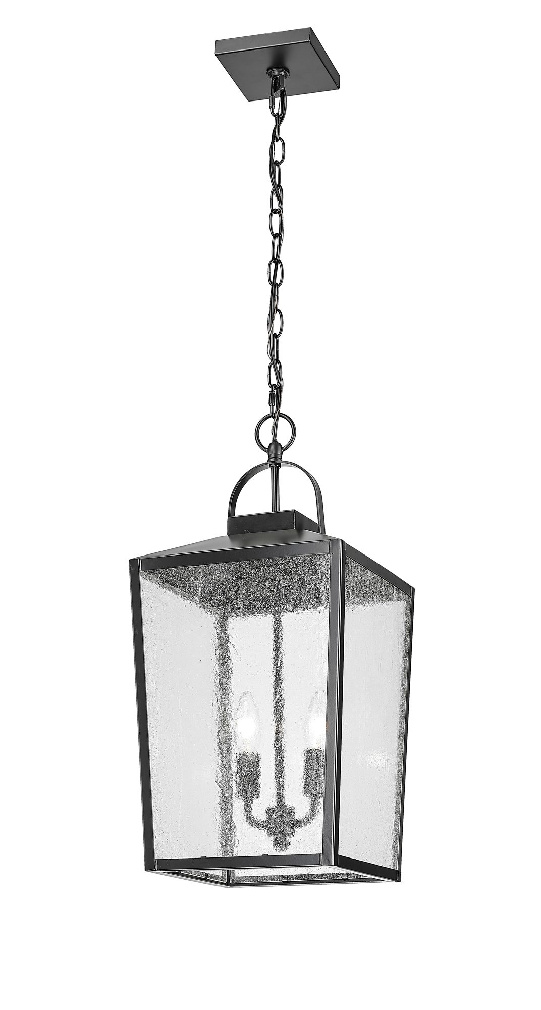 Image 3 Millennium Devens 2-Light 22" Powder Coated Black Outdoor Hanging Lantern more views