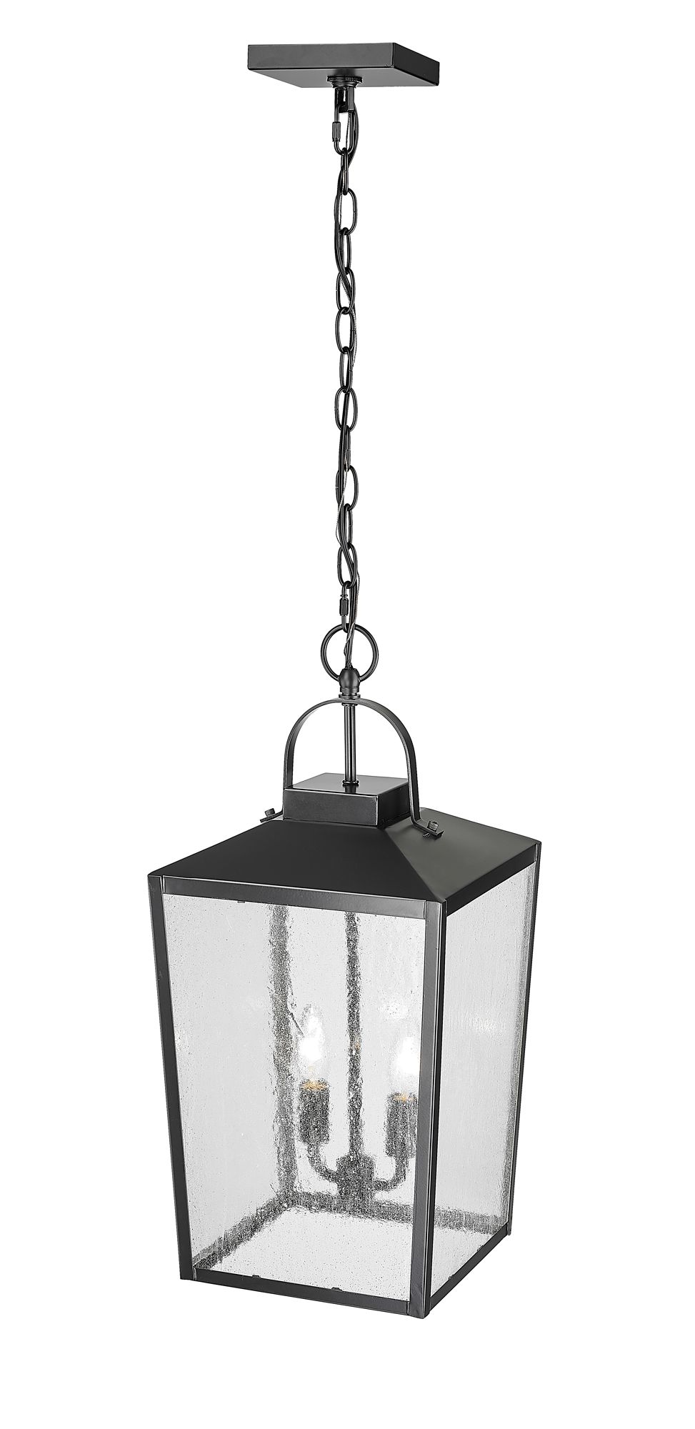 Image 4 Millennium Devens 2-Light 22" Powder Coated Black Outdoor Hanging Lantern more views