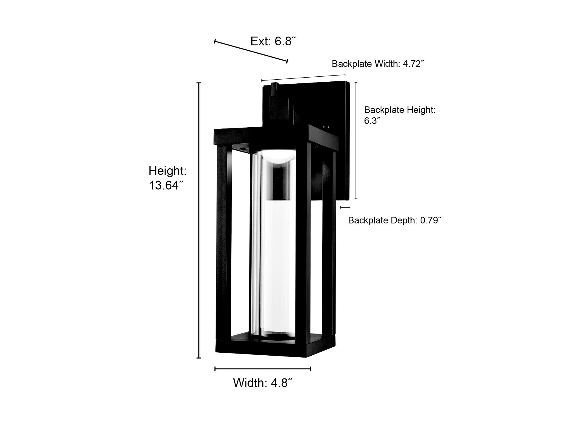 Image 7 Millennium Dumont LED 13.75" Powder Coated Black Outdoor Wall Sconce more views