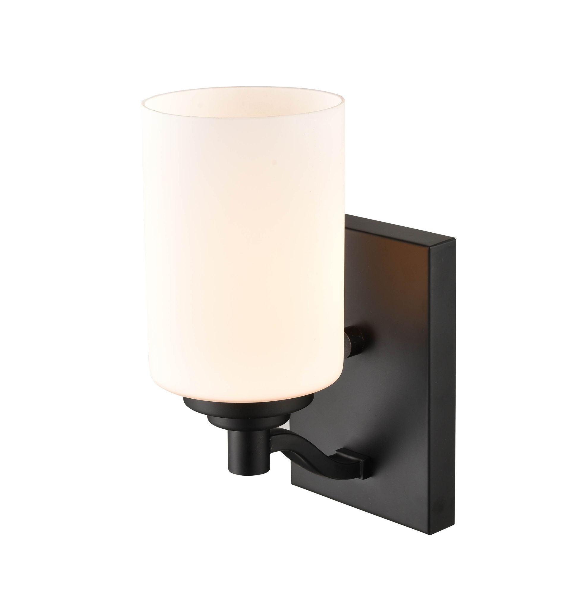 Image 4 Millennium Durham 1-Light 4.38" Matte Black Wall Sconce with Glass Shade more views
