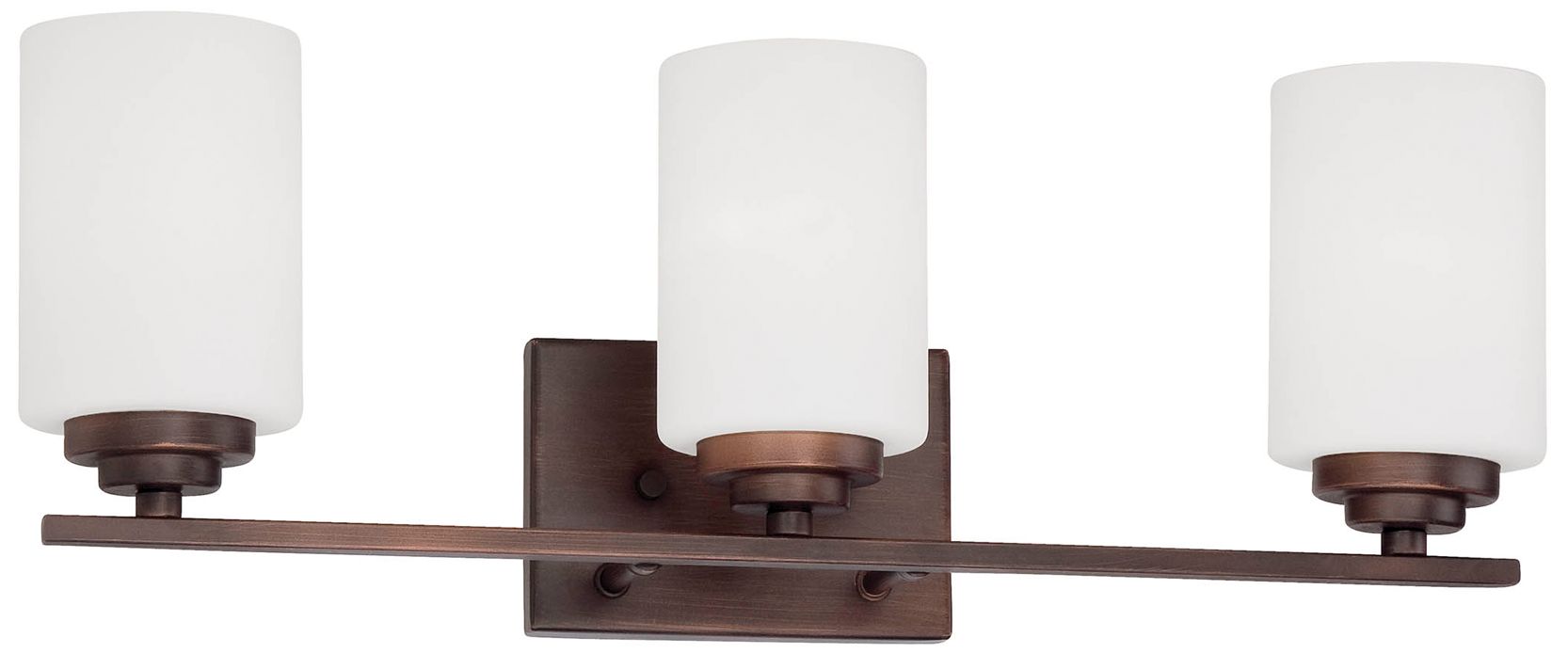 Millennium Durham 22" Rubbed Bronze Vanity Light with Glass Shade