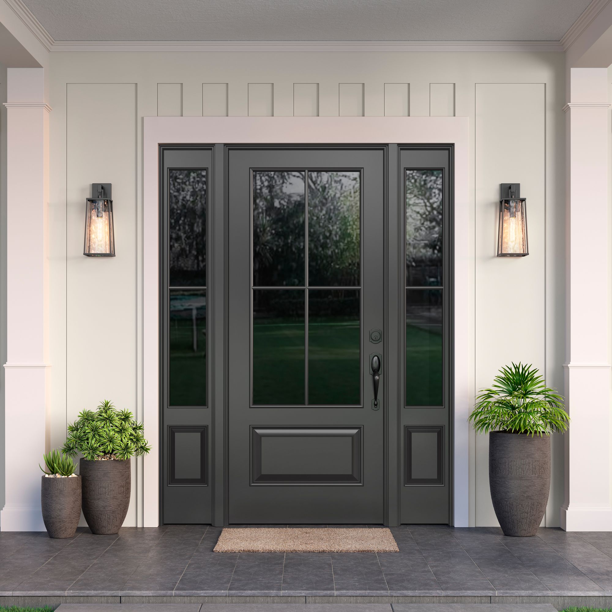 Image 7 Millennium Dutton 1-Light 16.25" Powder Coated Black Outdoor Wall Sconce more views