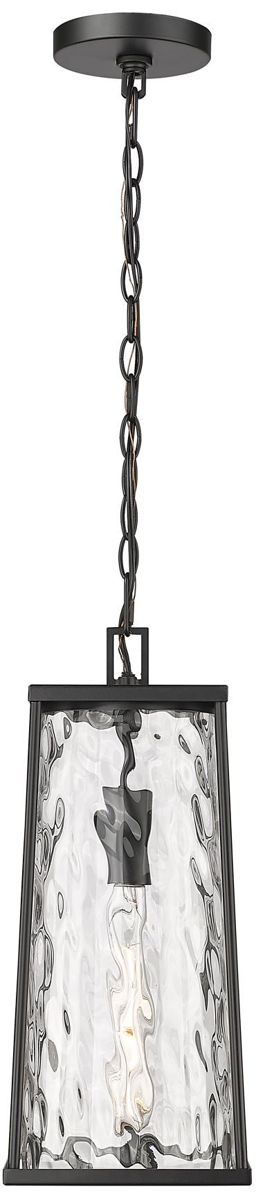 Millennium Dutton 1-Light 17.5" Powder Coated Black Outdoor Hanging Lantern