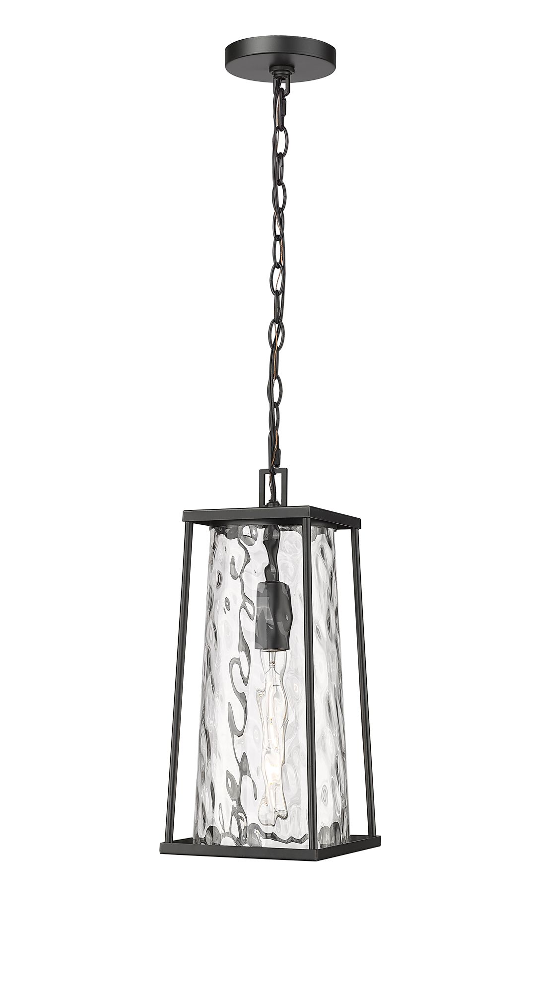 Image 4 Millennium Dutton 1-Light 17.5" Powder Coated Black Outdoor Hanging Lantern more views