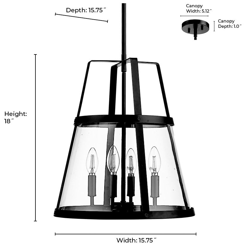 Millennium Edelweiss Pendant light  Black