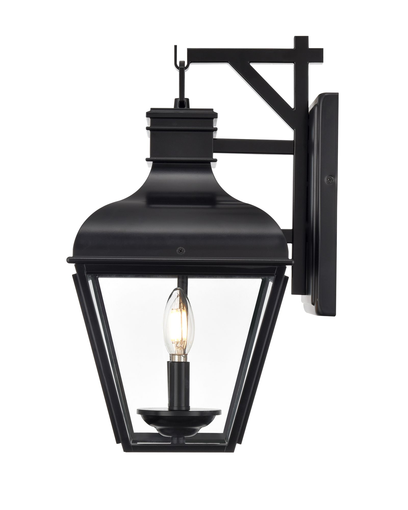 Image 3 Millennium Edenton 2-Lt 17.75" Matte Black Outdoor Wall Sconce with Shade more views