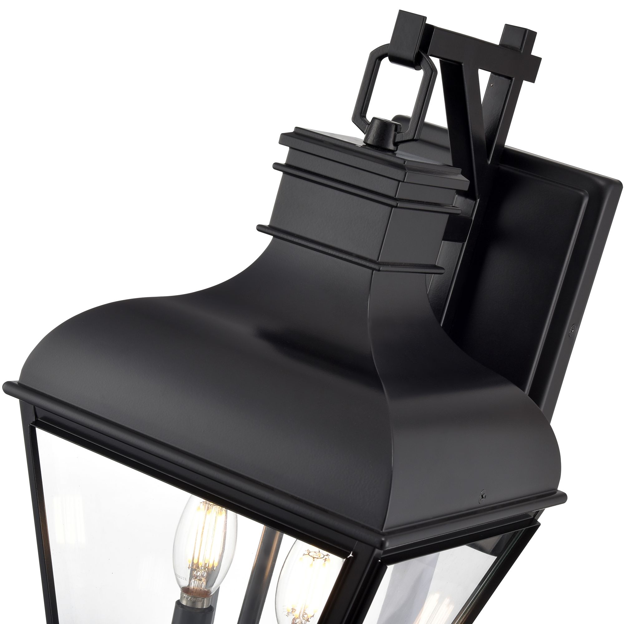 Image 5 Millennium Edenton 2-Lt 17.75" Matte Black Outdoor Wall Sconce with Shade more views
