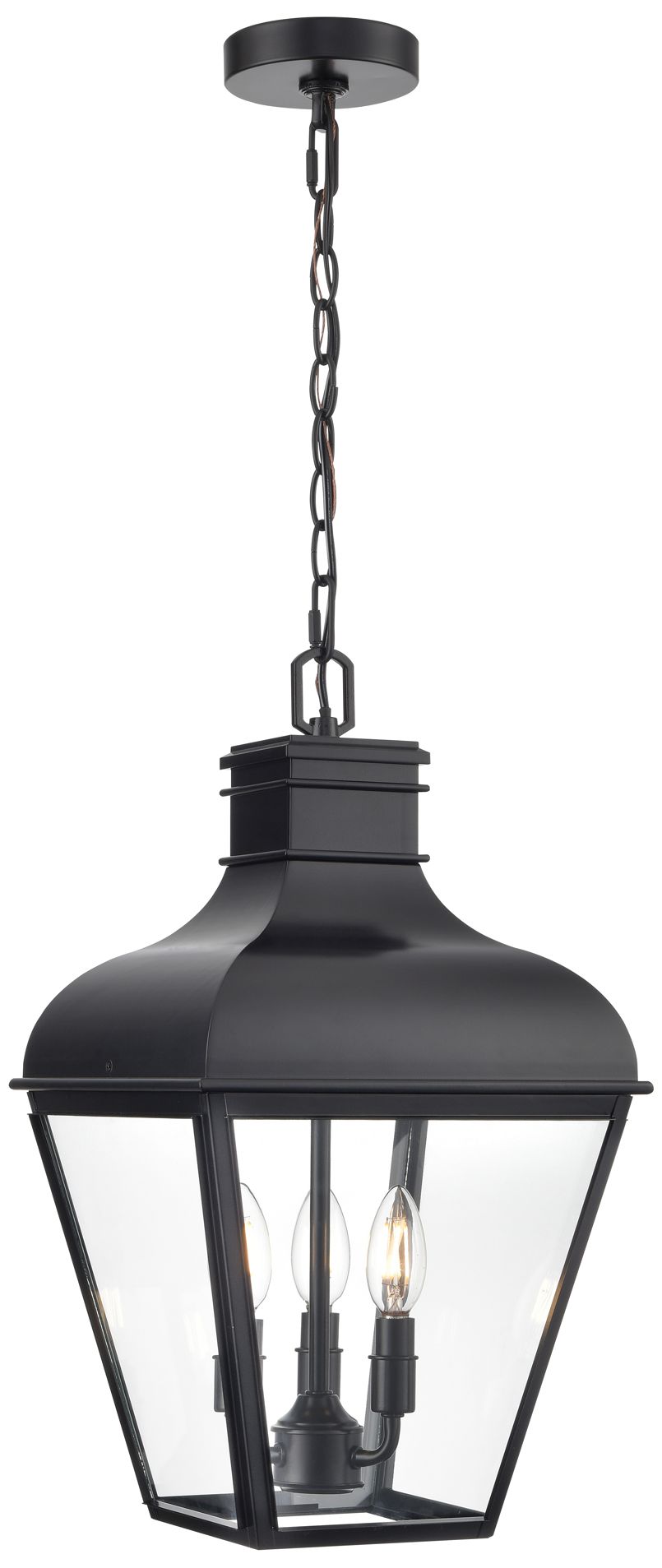 Thumbnail1 of Millennium Edenton 3-Light 19.75" Matte Black Outdoor Hanging Pendant
