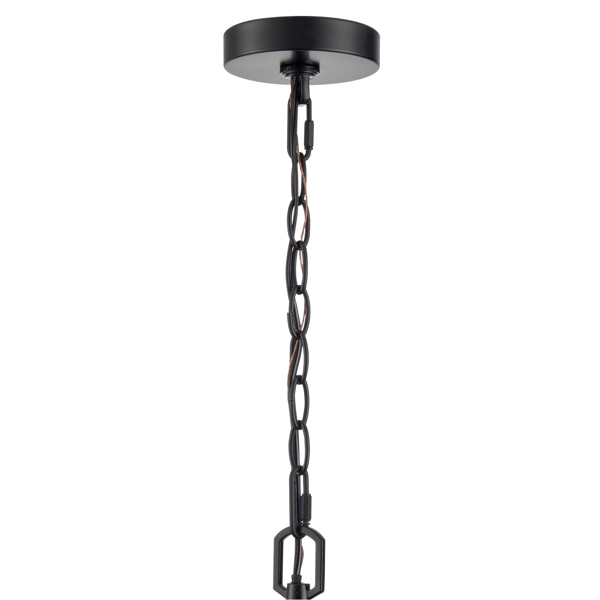 Thumbnail3 of Millennium Edenton 3-Light 19.75" Matte Black Outdoor Hanging Pendant more views