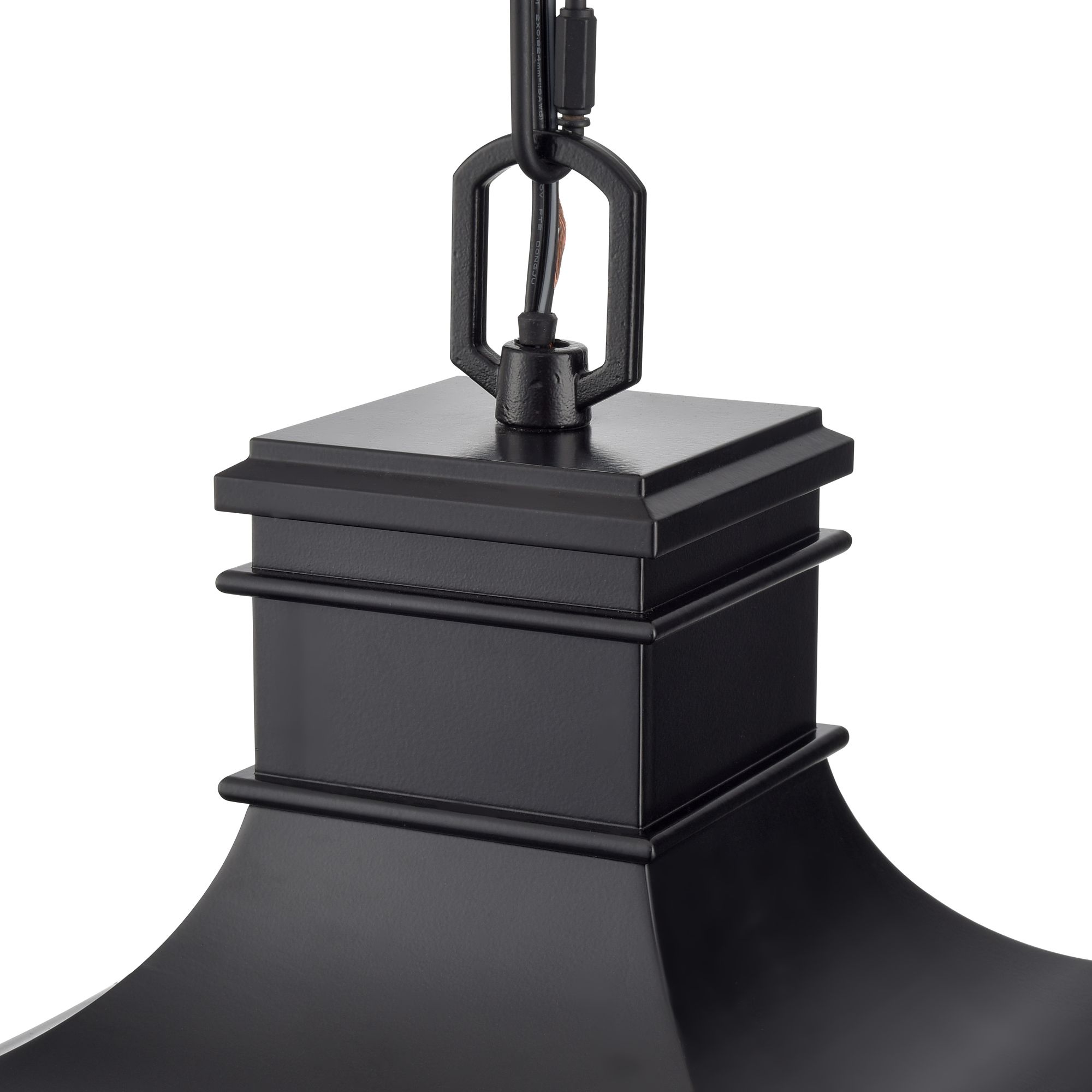 Thumbnail4 of Millennium Edenton 3-Light 19.75" Matte Black Outdoor Hanging Pendant more views