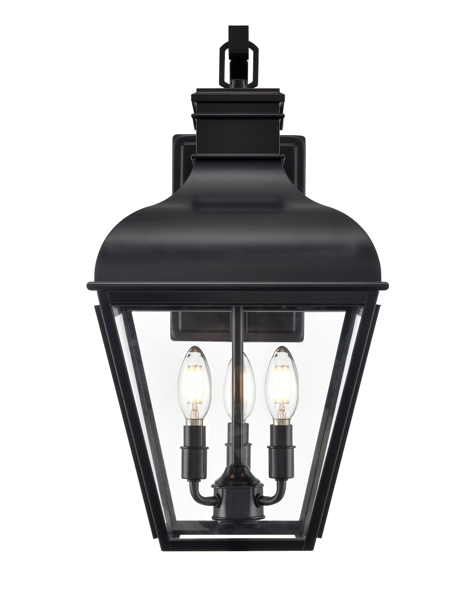 Image 2 Millennium Edenton 3-Lt 21.25" Matte Black Outdoor Wall Sconce with Shade more views