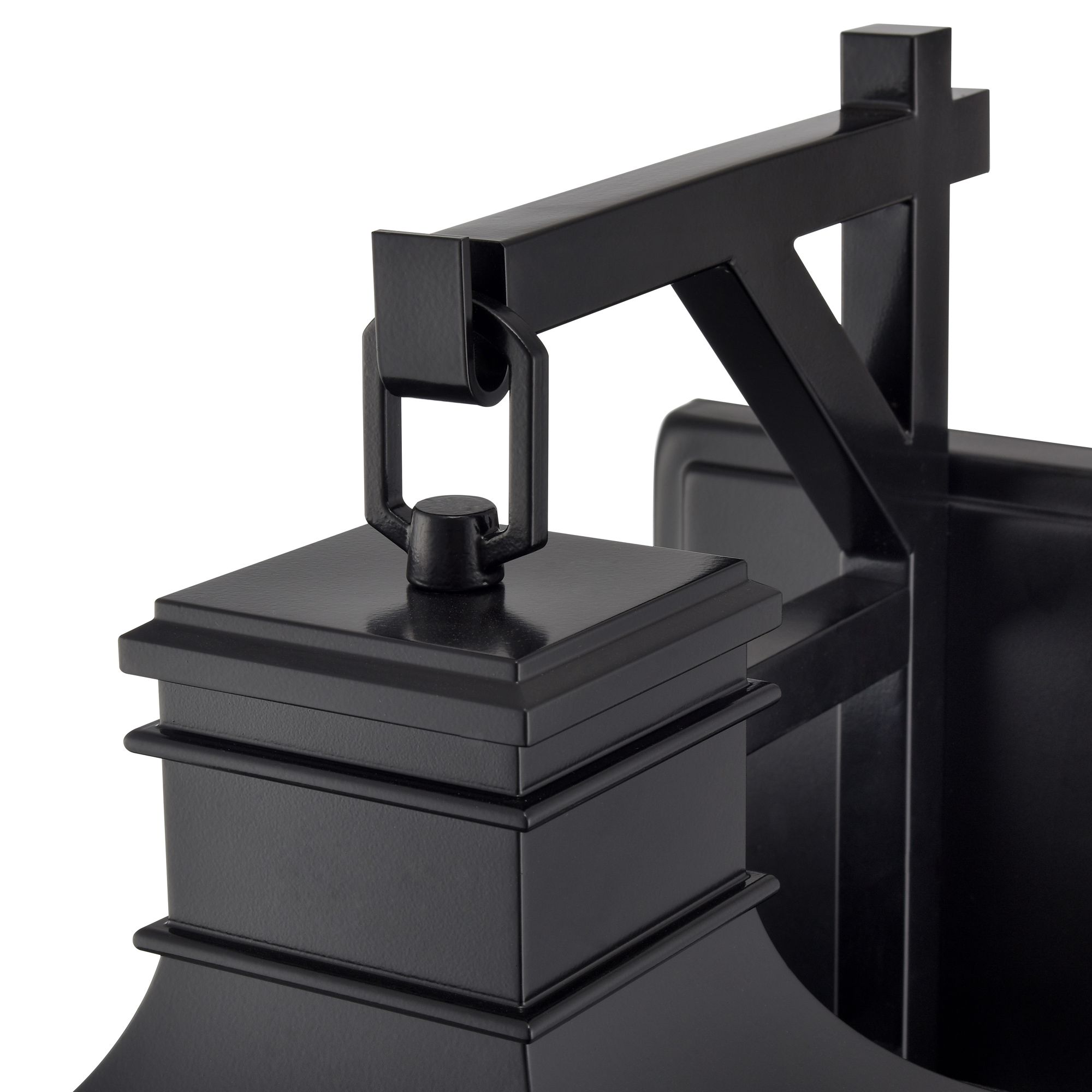 Image 4 Millennium Edenton 3-Lt 21.25" Matte Black Outdoor Wall Sconce with Shade more views