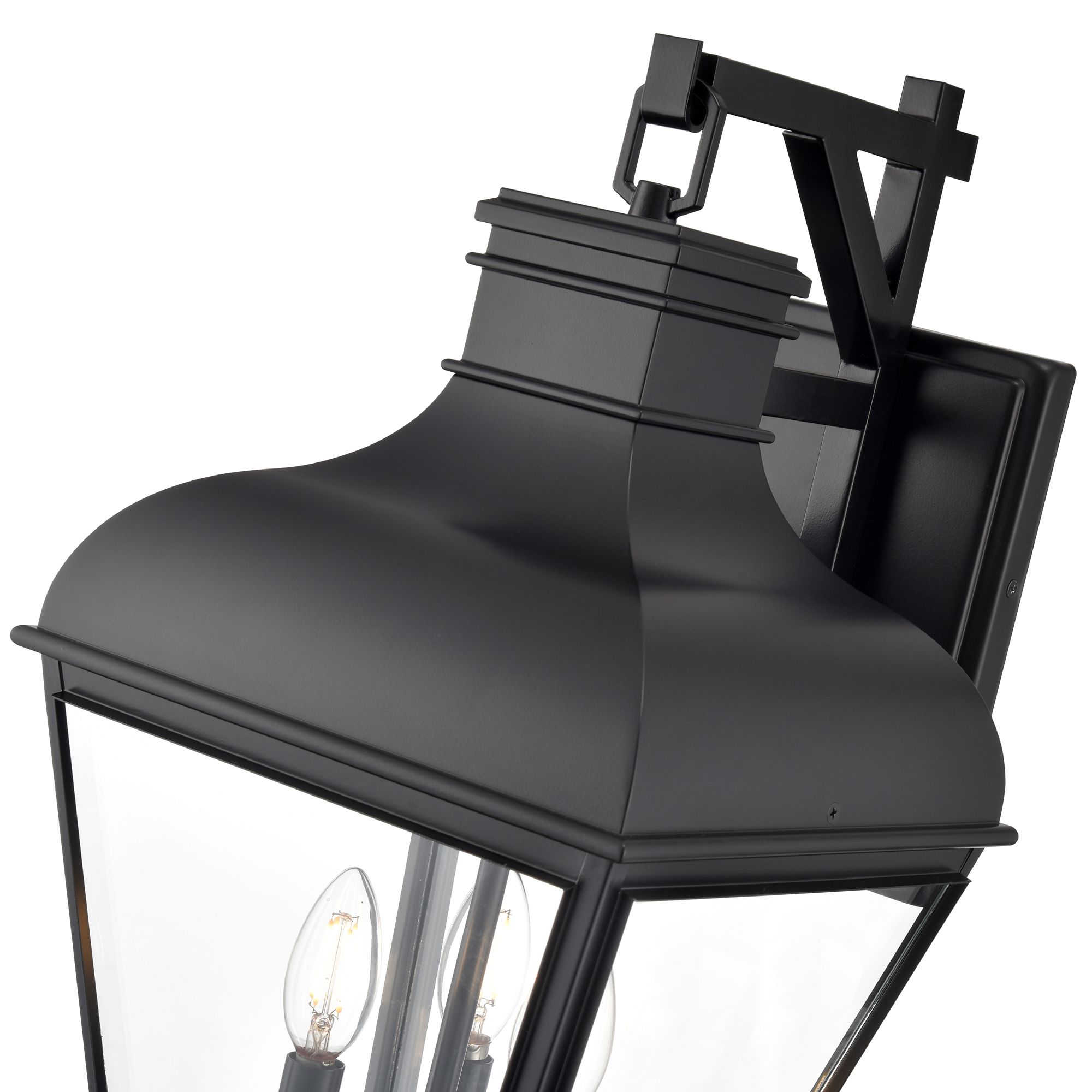 Image 5 Millennium Edenton 3-Lt 21.25" Matte Black Outdoor Wall Sconce with Shade more views