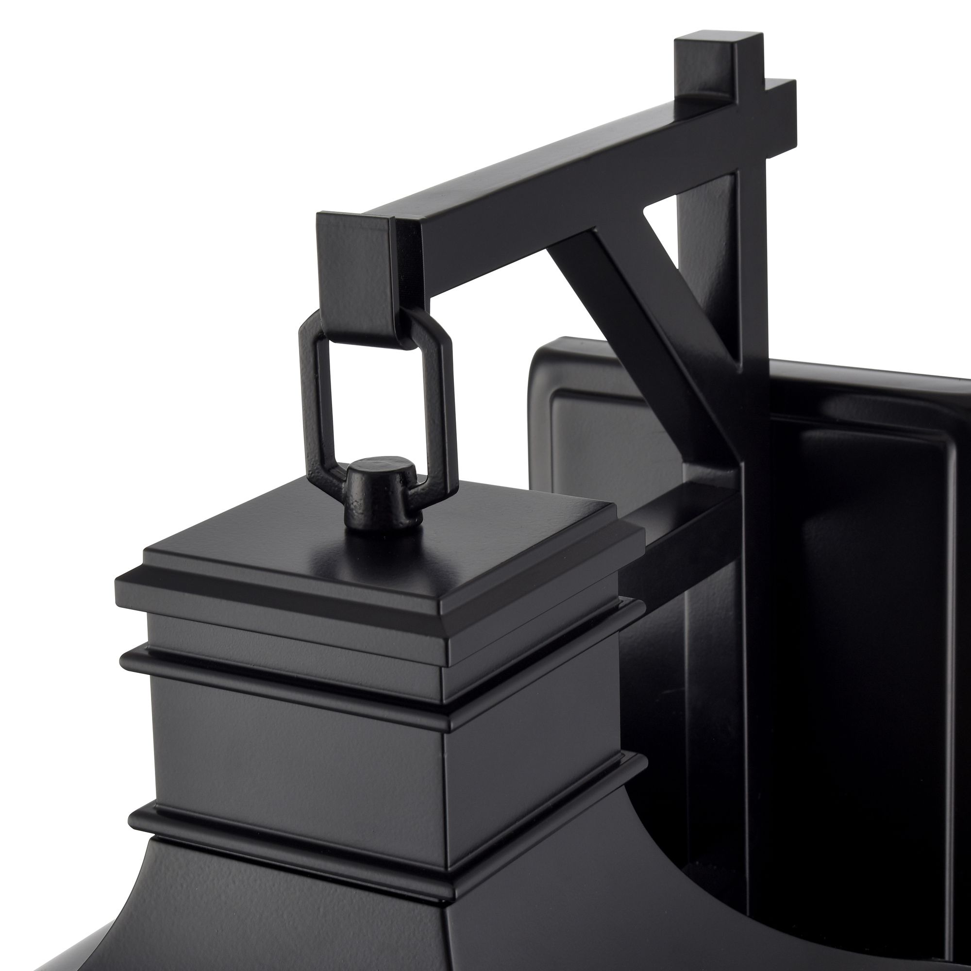 Image 4 Millennium Edenton 4-Light 24.5" Matte Black Outdoor Wall Sconce with Shade more views