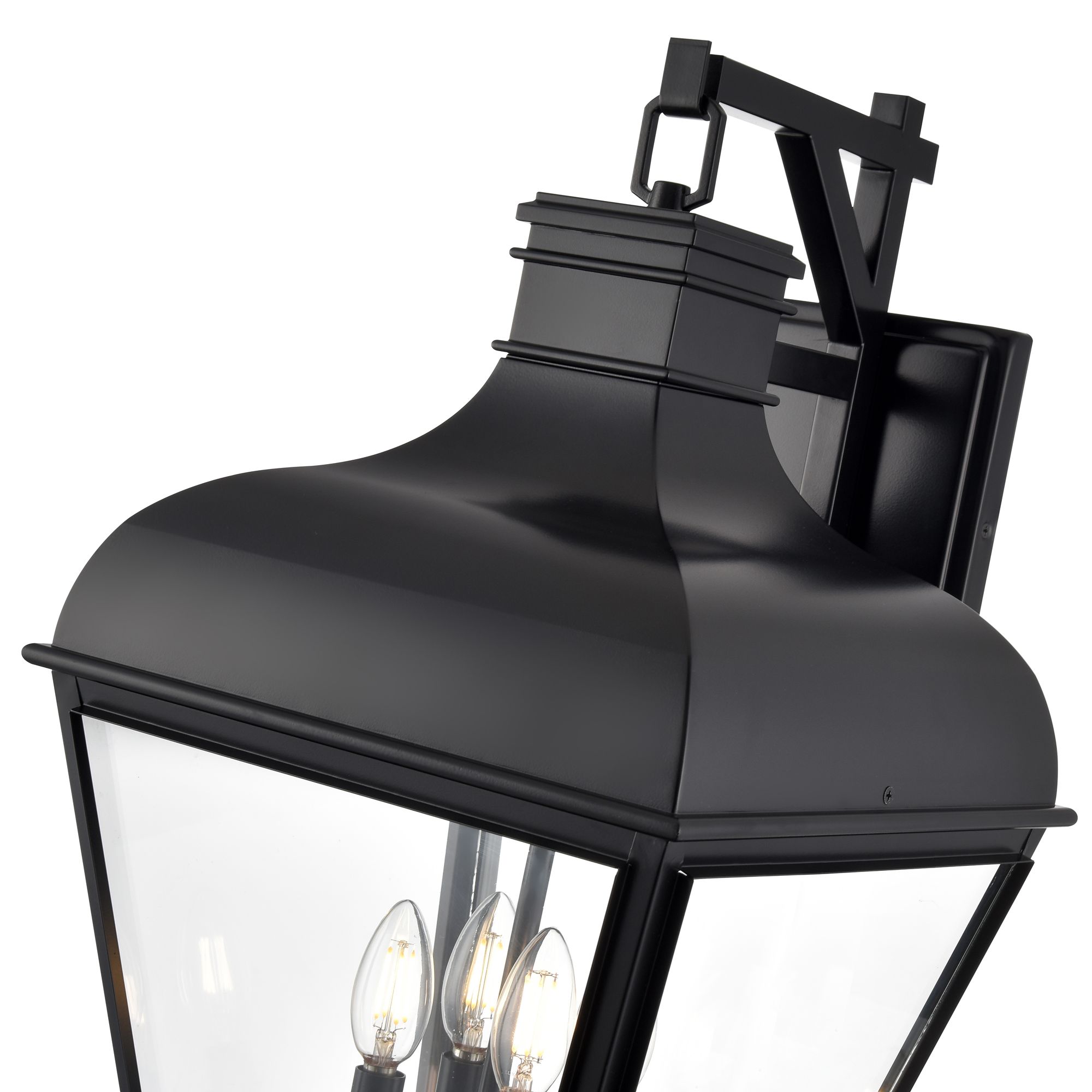 Image 5 Millennium Edenton 4-Light 24.5" Matte Black Outdoor Wall Sconce with Shade more views