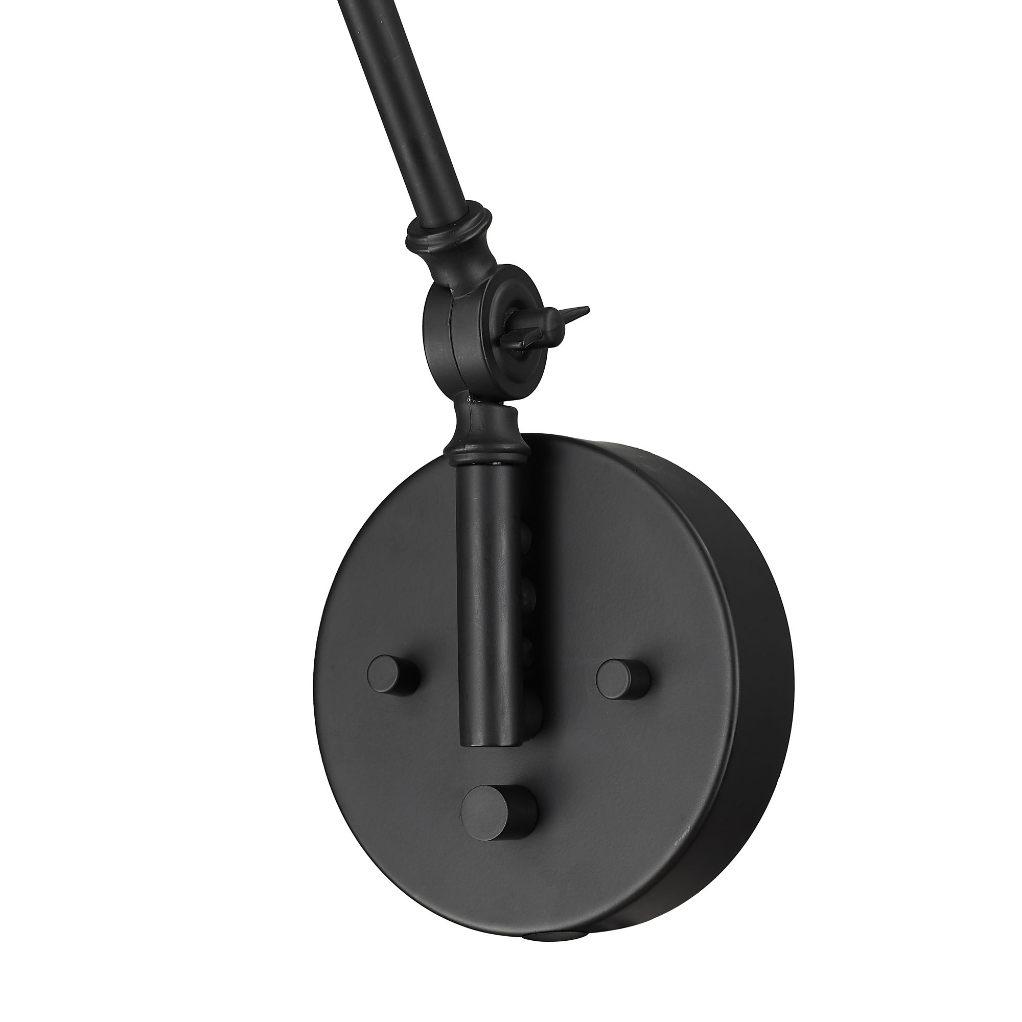 Image 4 Millennium Edward 1-Light 10" Matte Black Swing Arm Sconce with Metal Shade more views