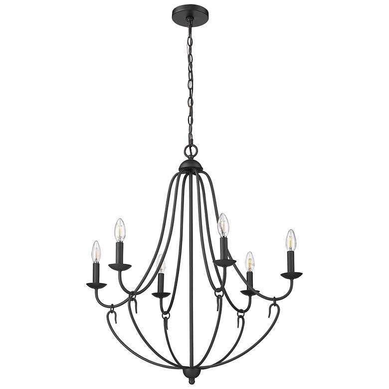 Image 1 Millennium Eisley Chandelier Ceiling Light Black