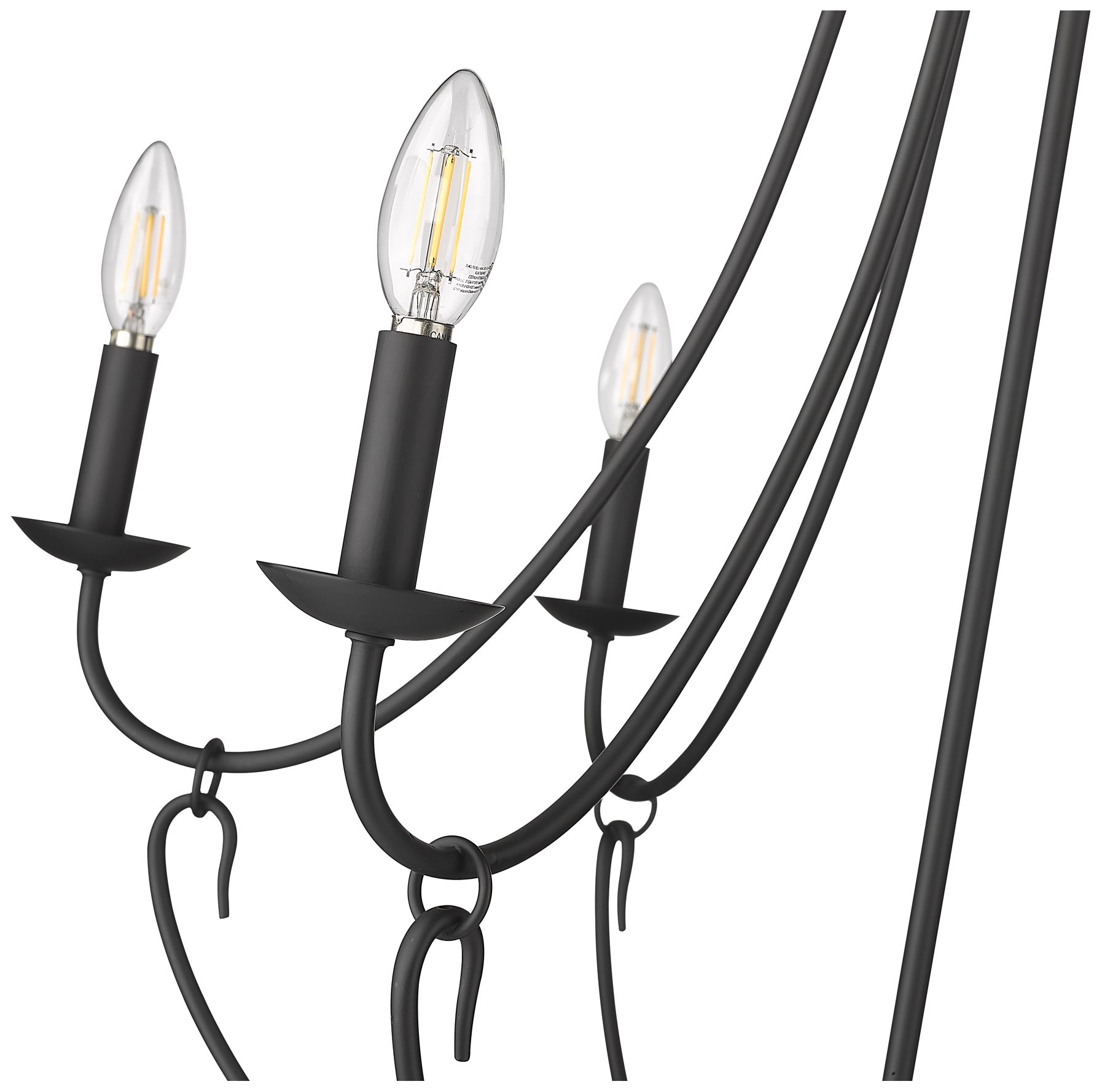 Image 2 Millennium Eisley Chandelier Ceiling Light  Black more views