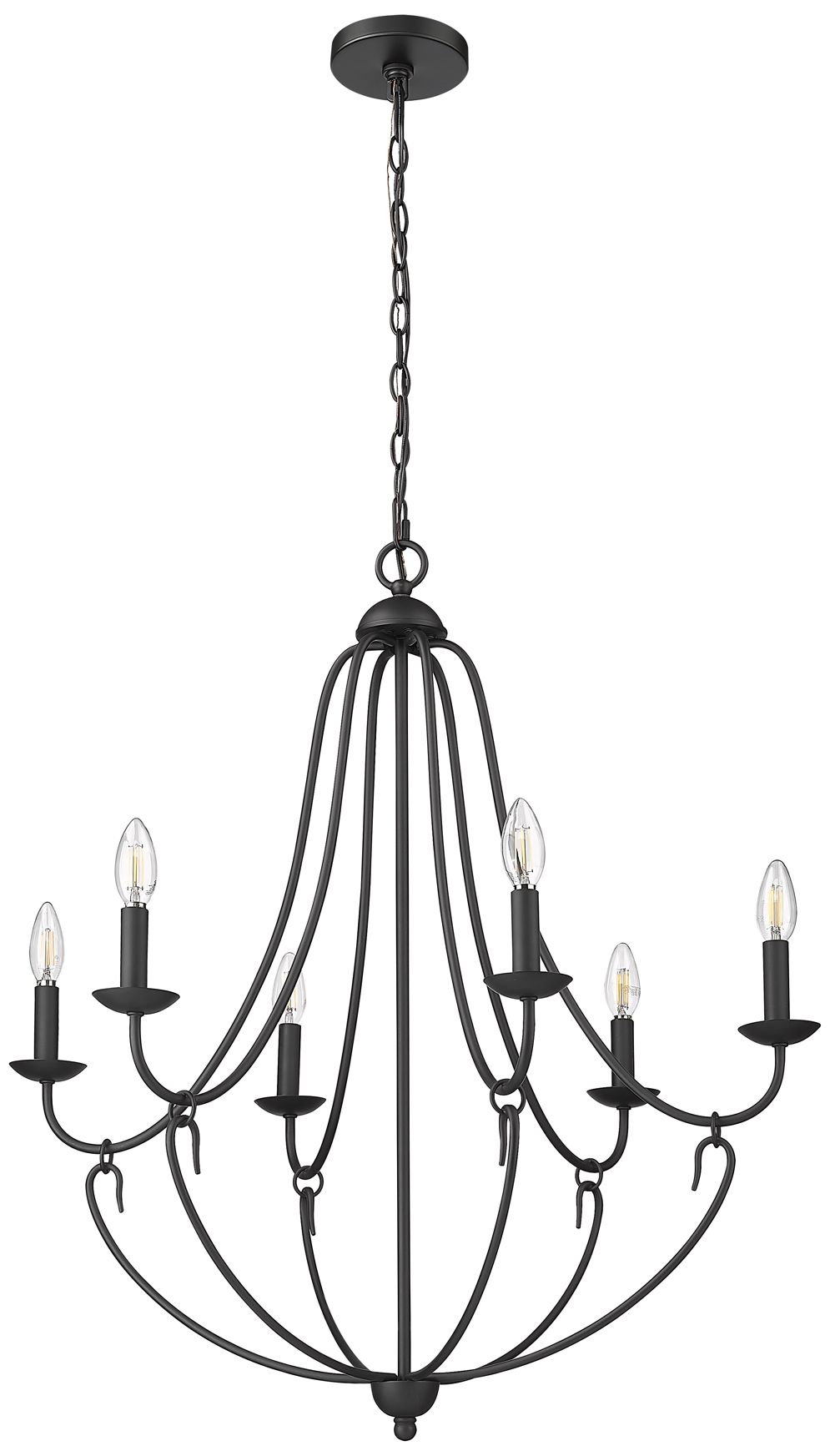 Image 4 Millennium Eisley Chandelier Ceiling Light  Black more views