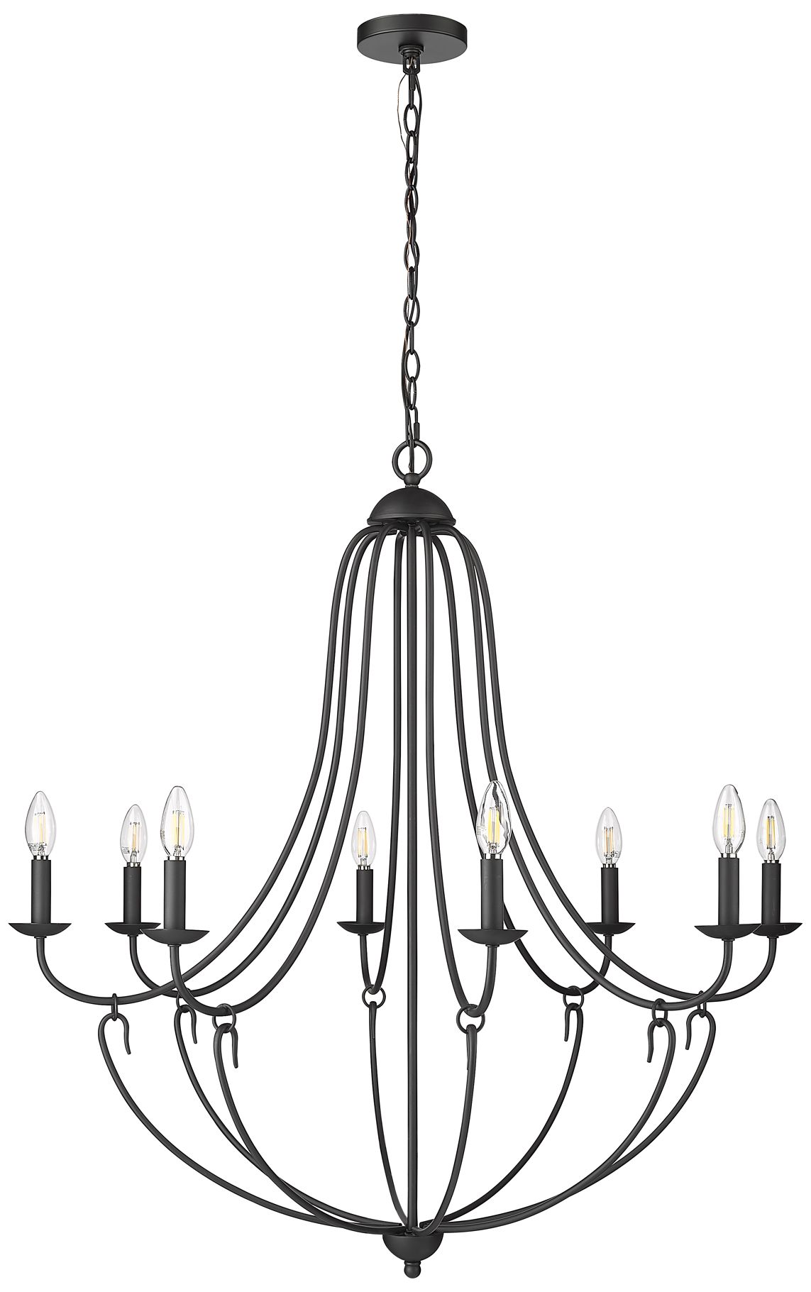 Image 2 Millennium Eisley Chandelier Ceiling Light Black more views