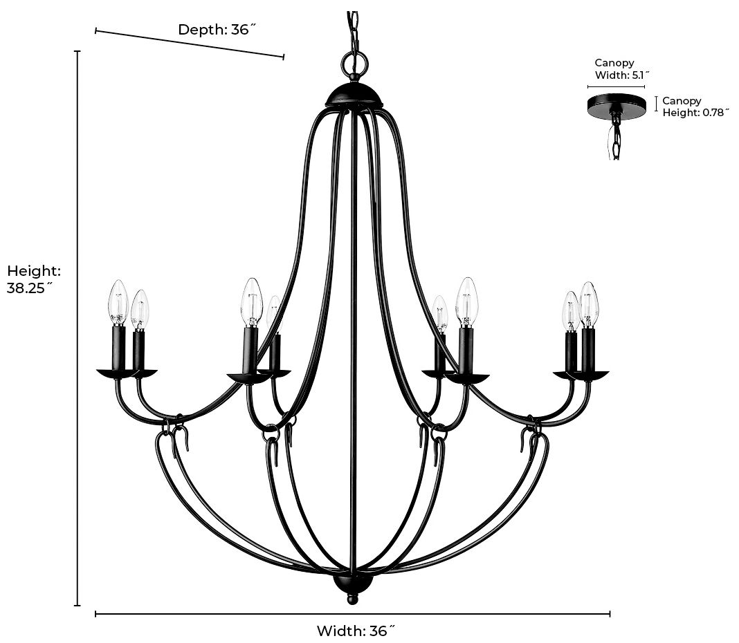 Image 6 Millennium Eisley Chandelier Ceiling Light Black more views