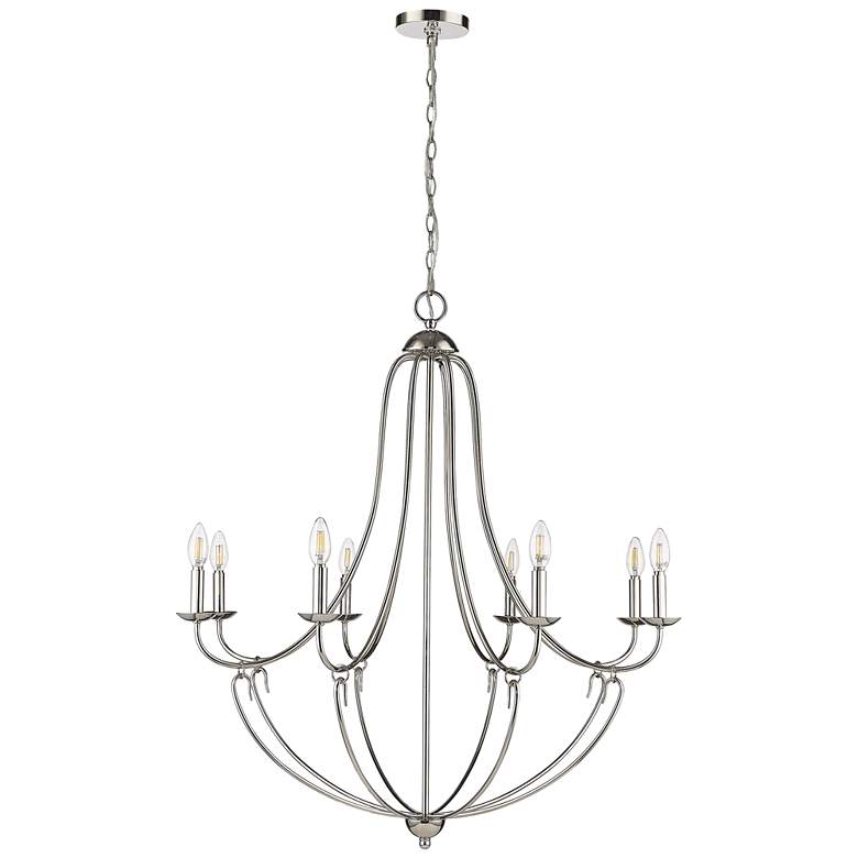 Image 1 Millennium Eisley Chandelier Ceiling Light Nickel