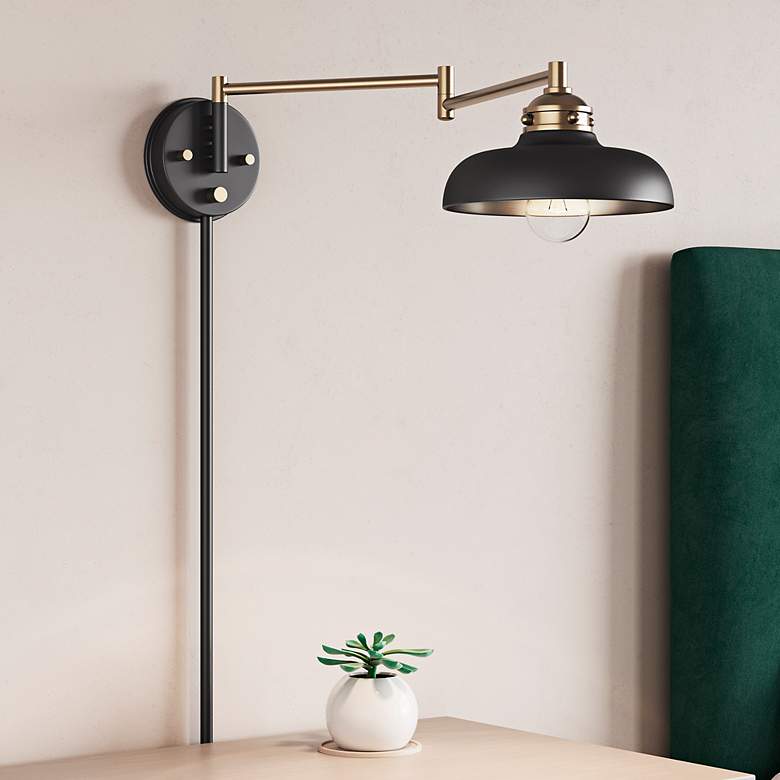 Image 1 Millennium Ellison 6 1/4" High Modern Adjustable Swing Arm Wall Light