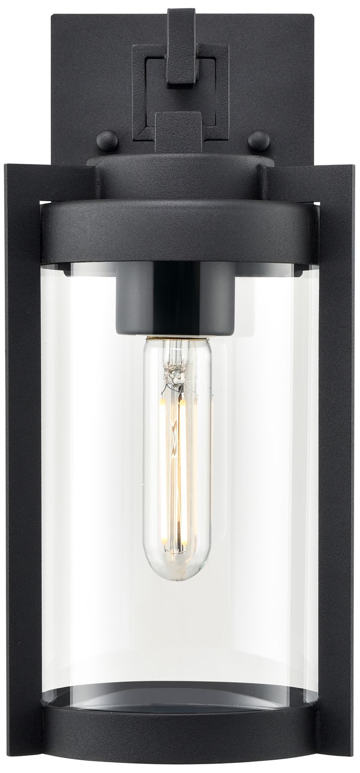 Millennium Ellway 1-Light 12.5" Textured Black Outdoor Wall Sconce