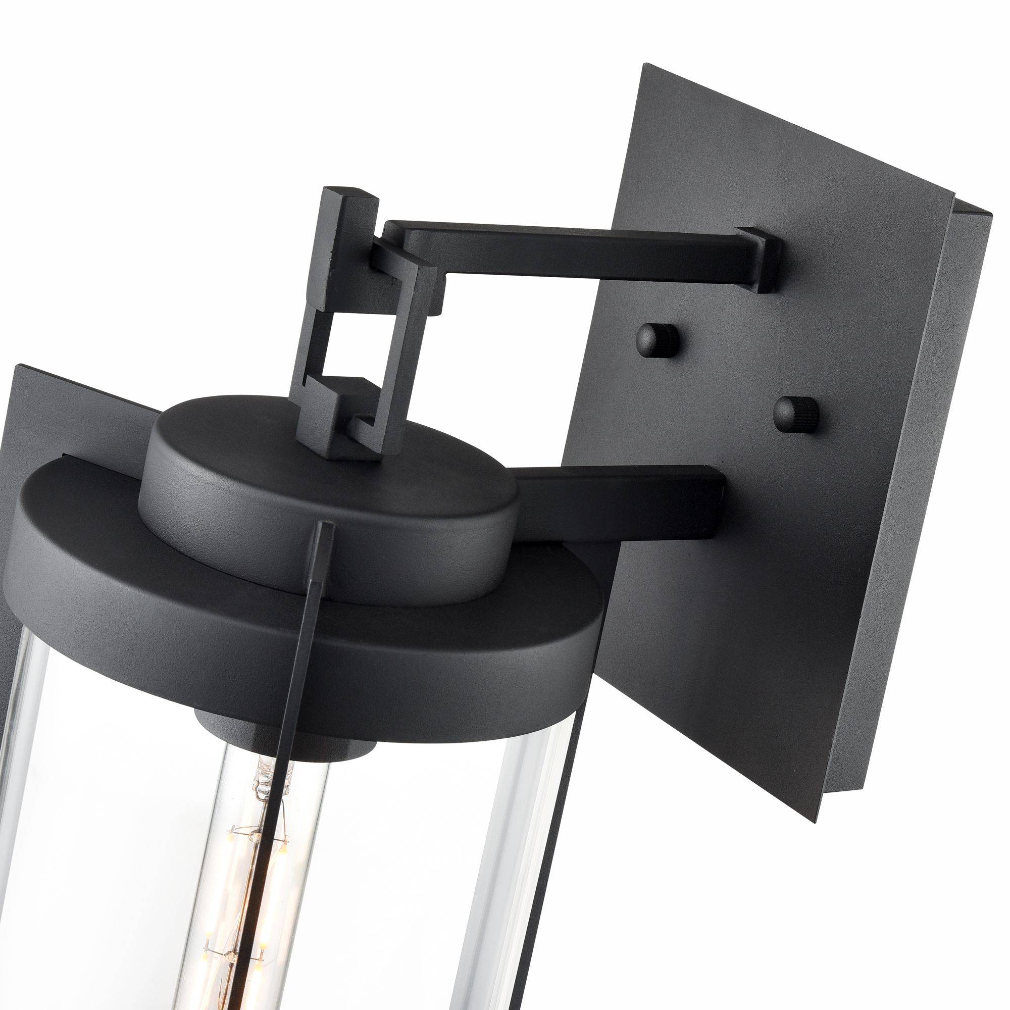 Image 5 Millennium Ellway 1-Light 16" Textured Black Outdoor Wall Sconce with Shade more views