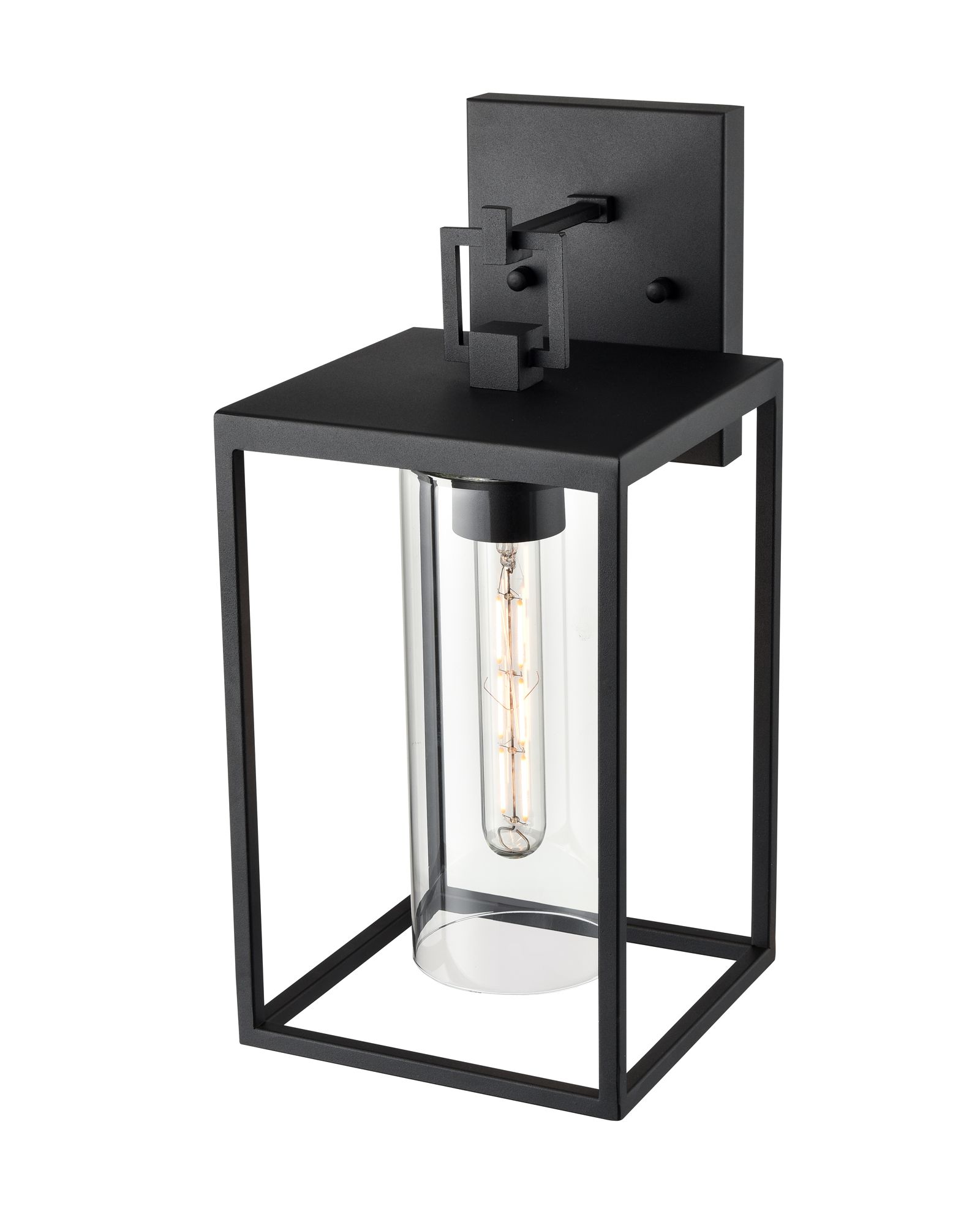 Image 4 Millennium Ellway 1-Light 16" Textured Black Outdoor Wall Sconce with Shade more views
