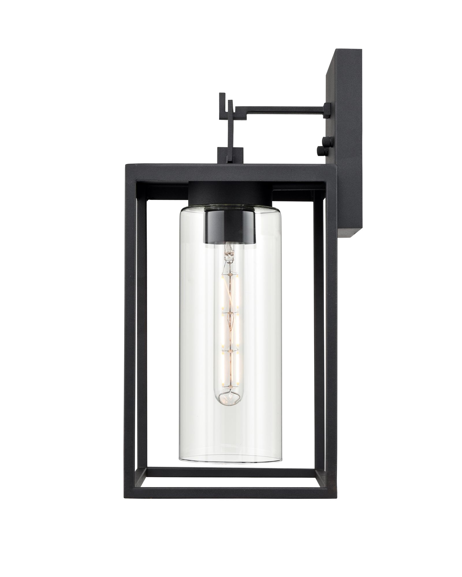 Image 5 Millennium Ellway 1-Light 16" Textured Black Outdoor Wall Sconce with Shade more views