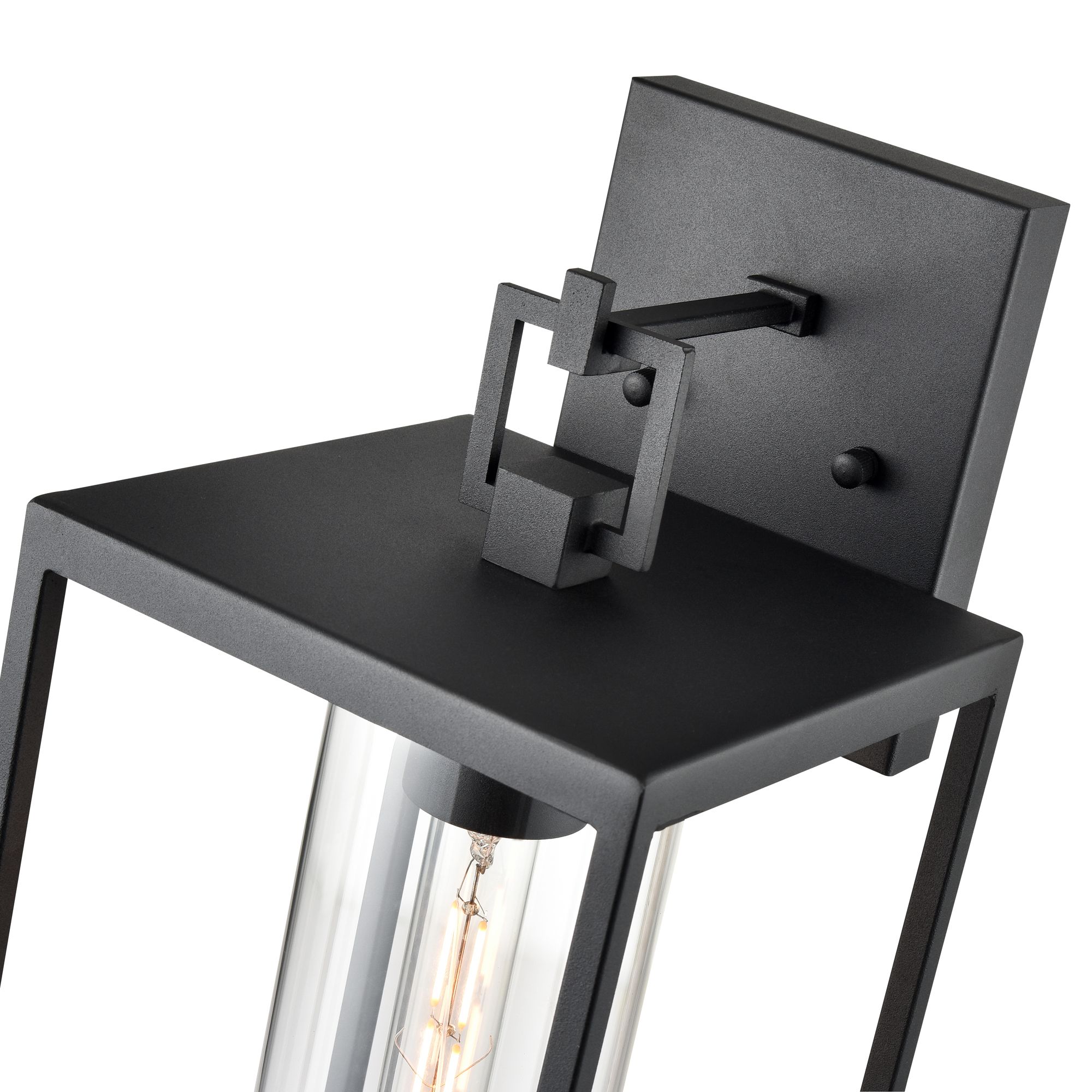 Image 6 Millennium Ellway 1-Light 16" Textured Black Outdoor Wall Sconce with Shade more views